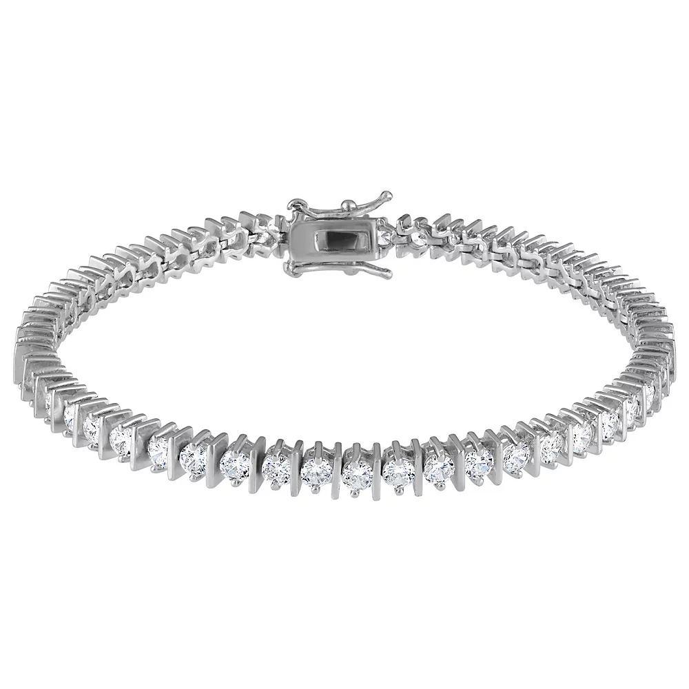 14k Sterling Silver Cubic Zirconia Tennis Bracelet, Women's Product Image