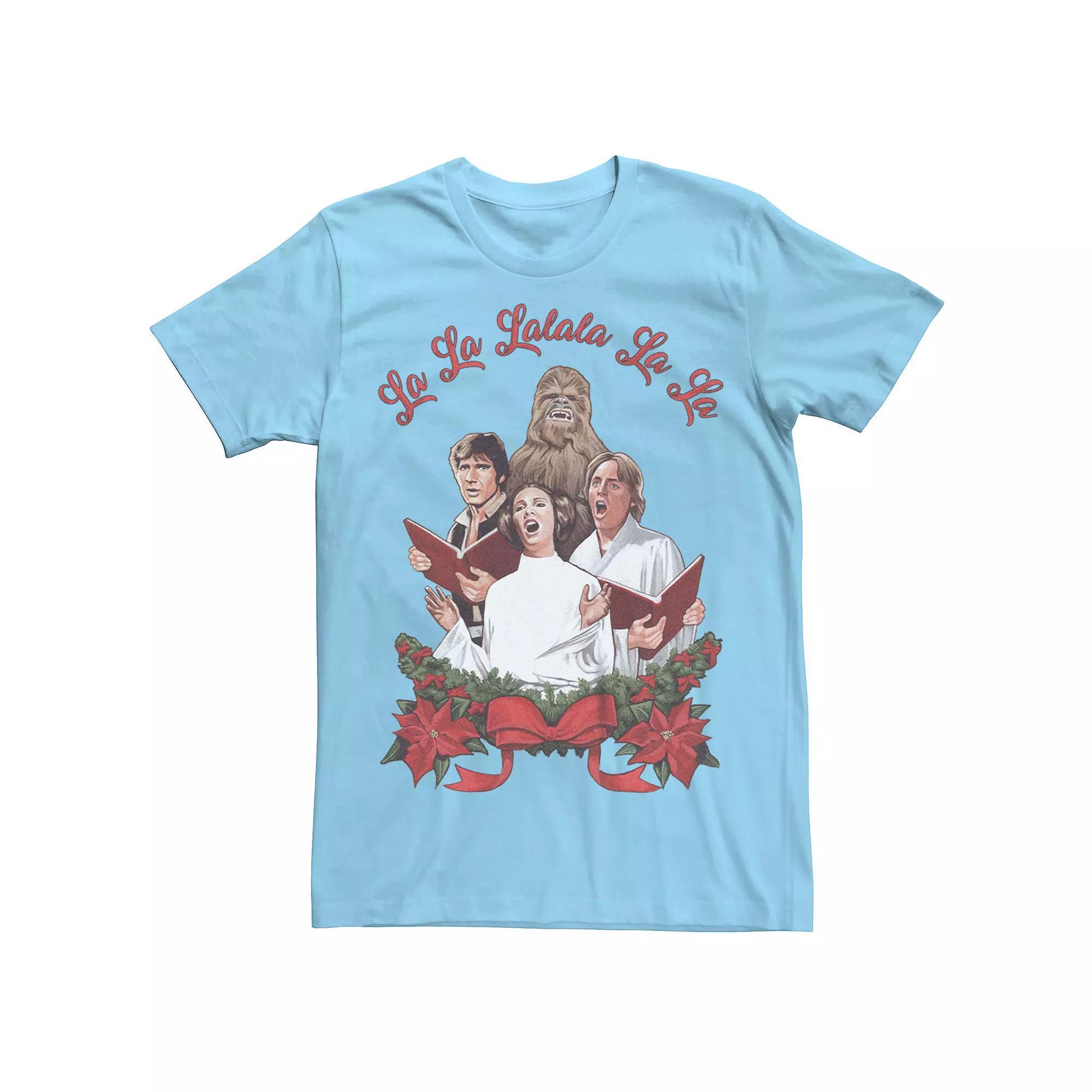 Men's Star Wars Rebels Christmas Carolers Graphic Tee, Size: Medium, Light Blue Product Image