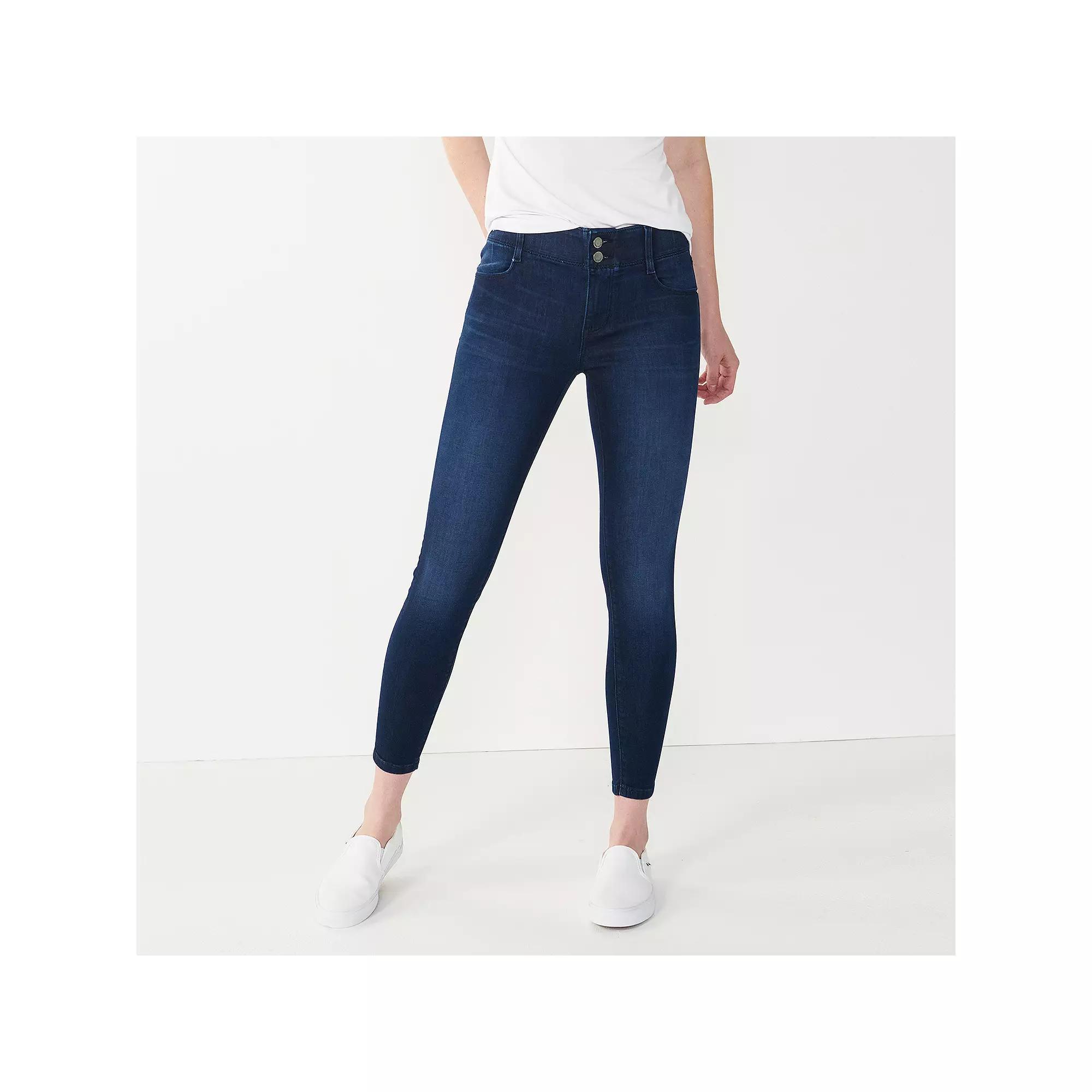 Women's Nine West Tummy-Control Skinny Jeans, Size: 4, Rinse Blue Product Image