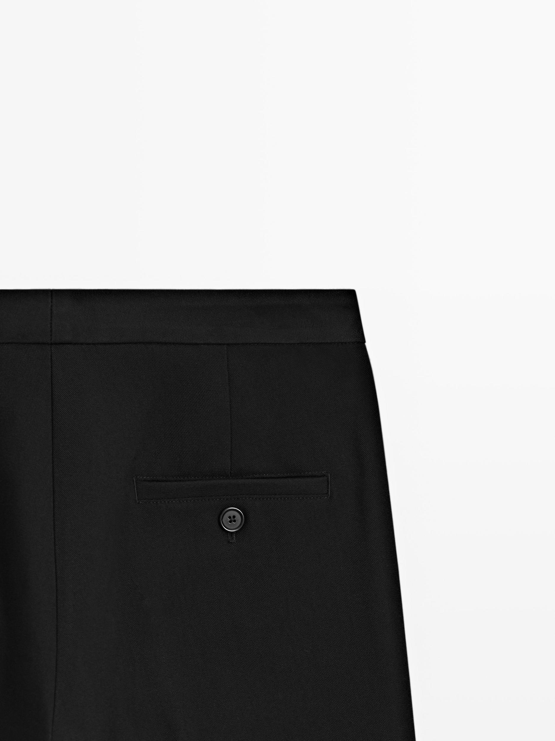 Crepe cigarette fit trousers Product Image