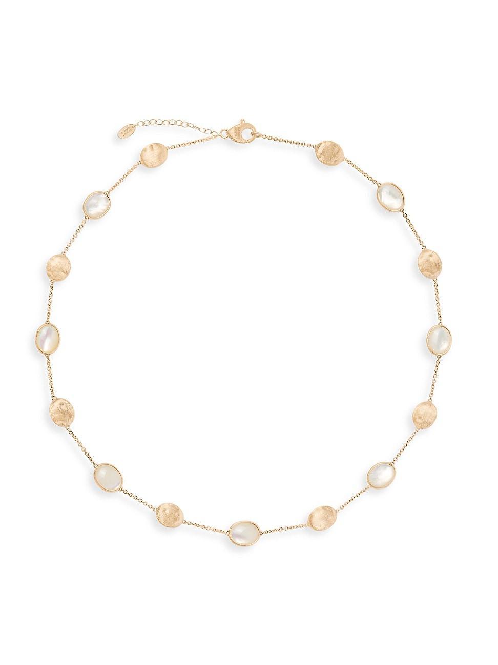 Womens Siviglia 18K Yellow Gold & Mother-Of-Pearl Station Necklace Product Image