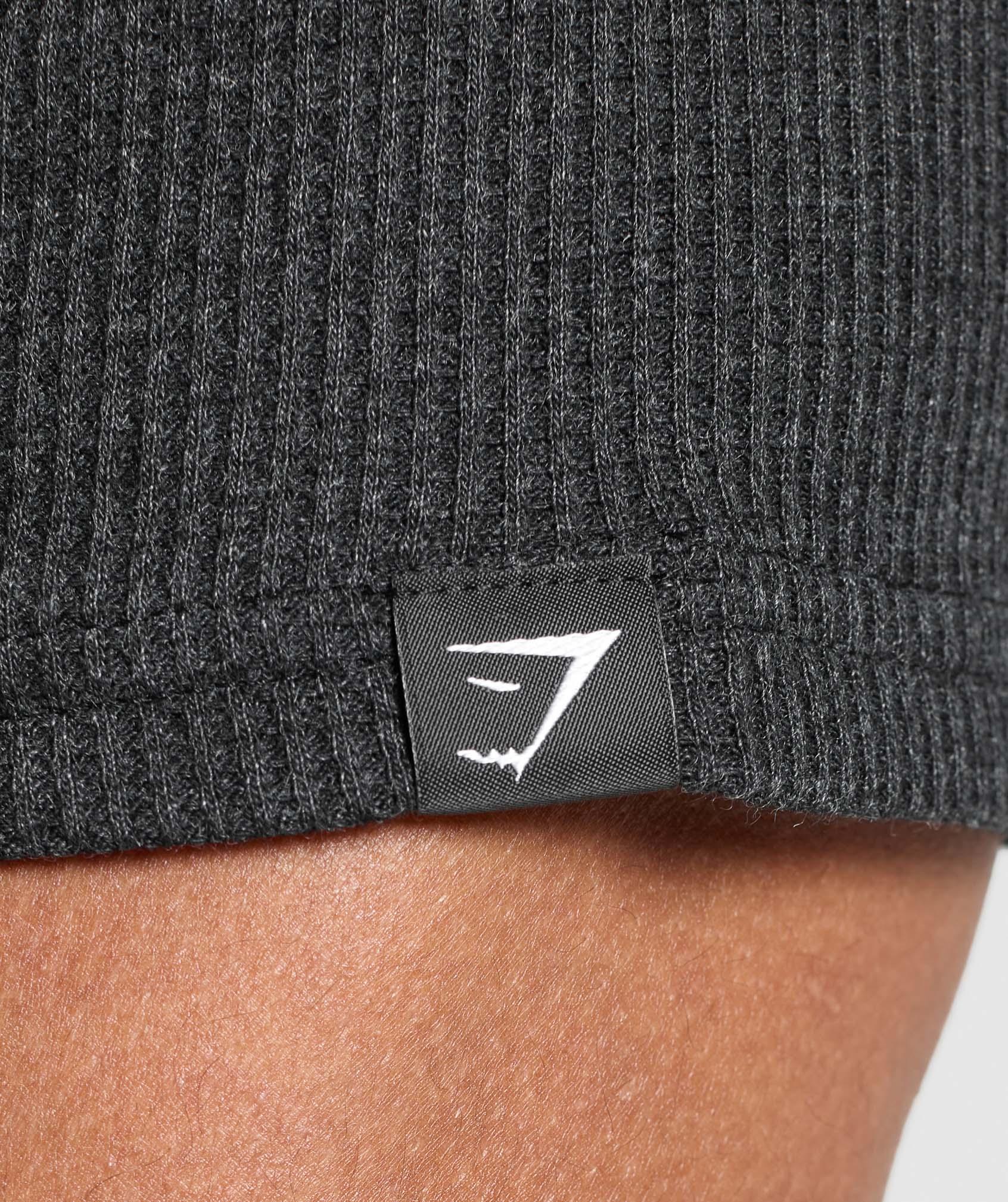 Gymshark Waffle T-Shirt - Black Male Product Image