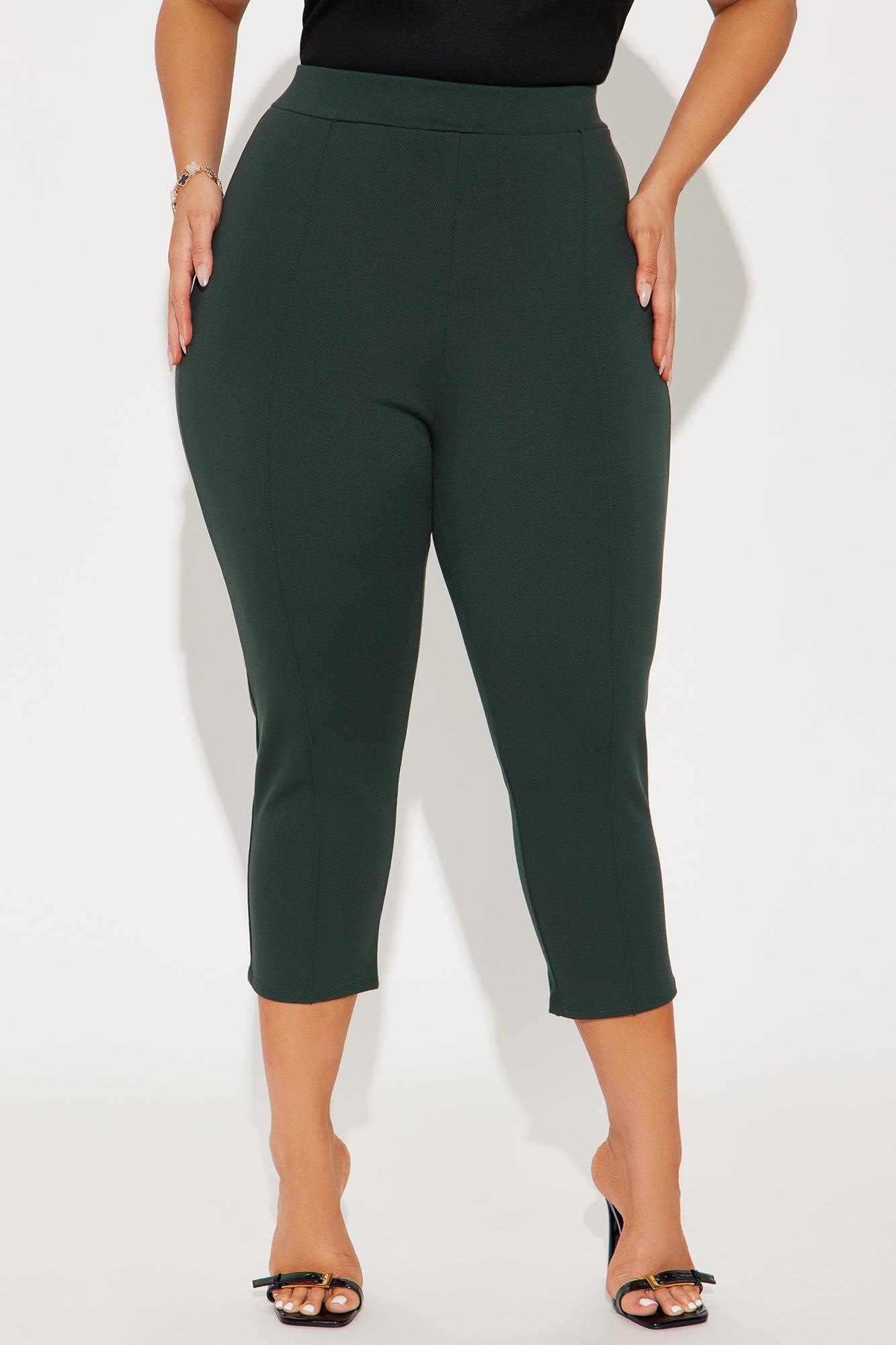 Daniella Pintuck Ponte Capri Legging - Hunter Product Image