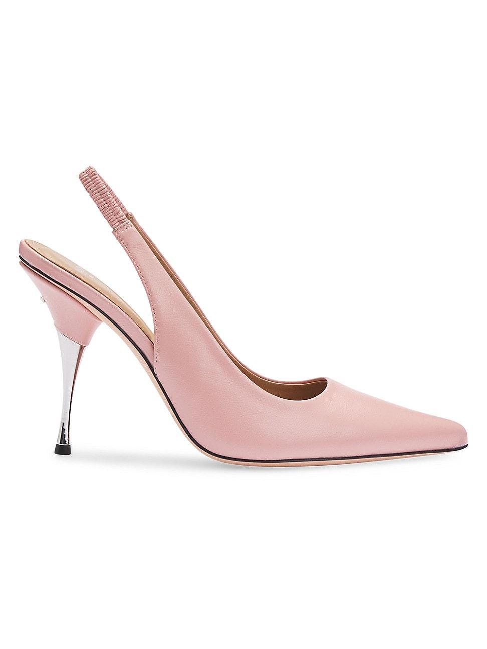 Womens NAOMI x BOSS Slingback Pumps in Smooth Leather Product Image