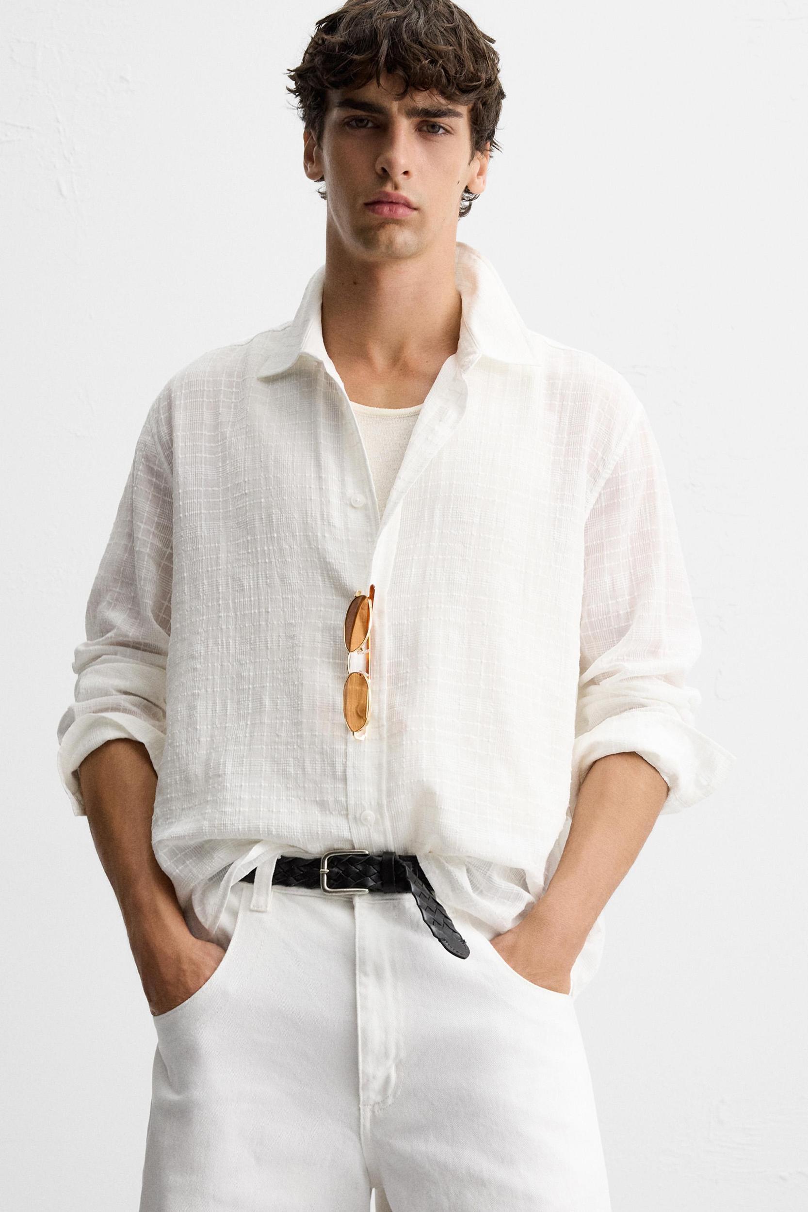 CHECKERED JACQUARD SHIRT Product Image