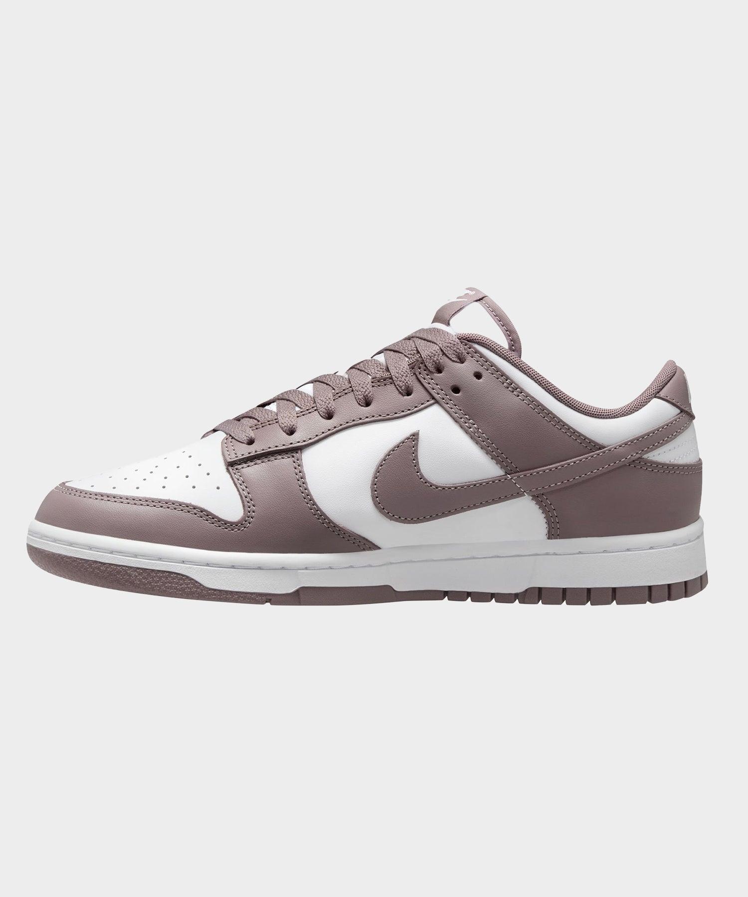 Nike Dunk Low in White + Taupe Grey Product Image