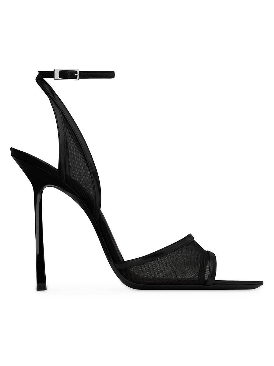 Saint Laurent Womens Missy Sandals in Tulle Product Image