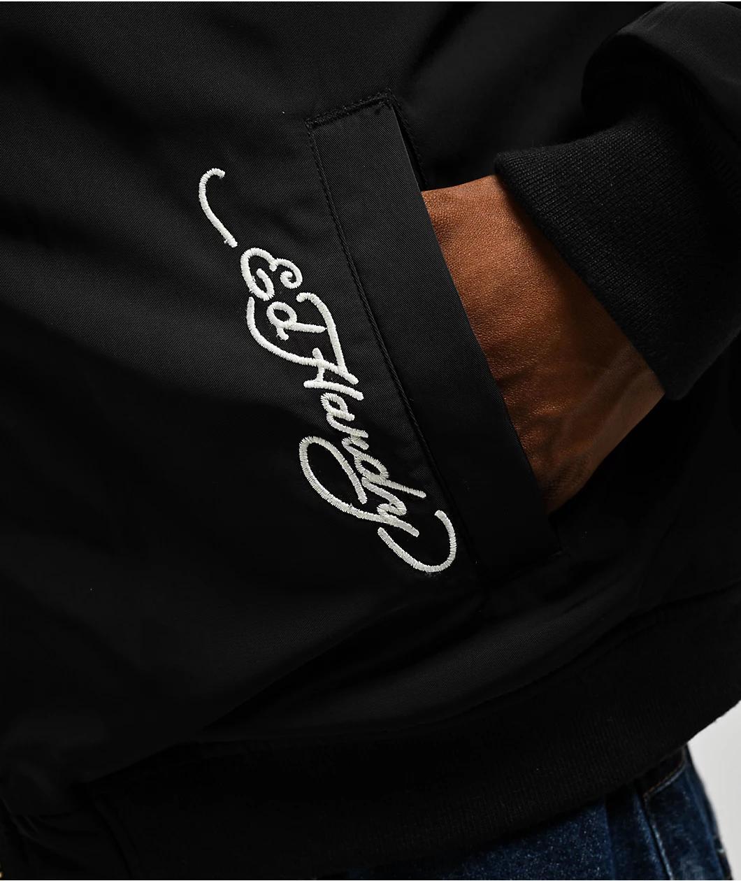 Ed Hardy LKS Skull Black Bomber Jacket Product Image