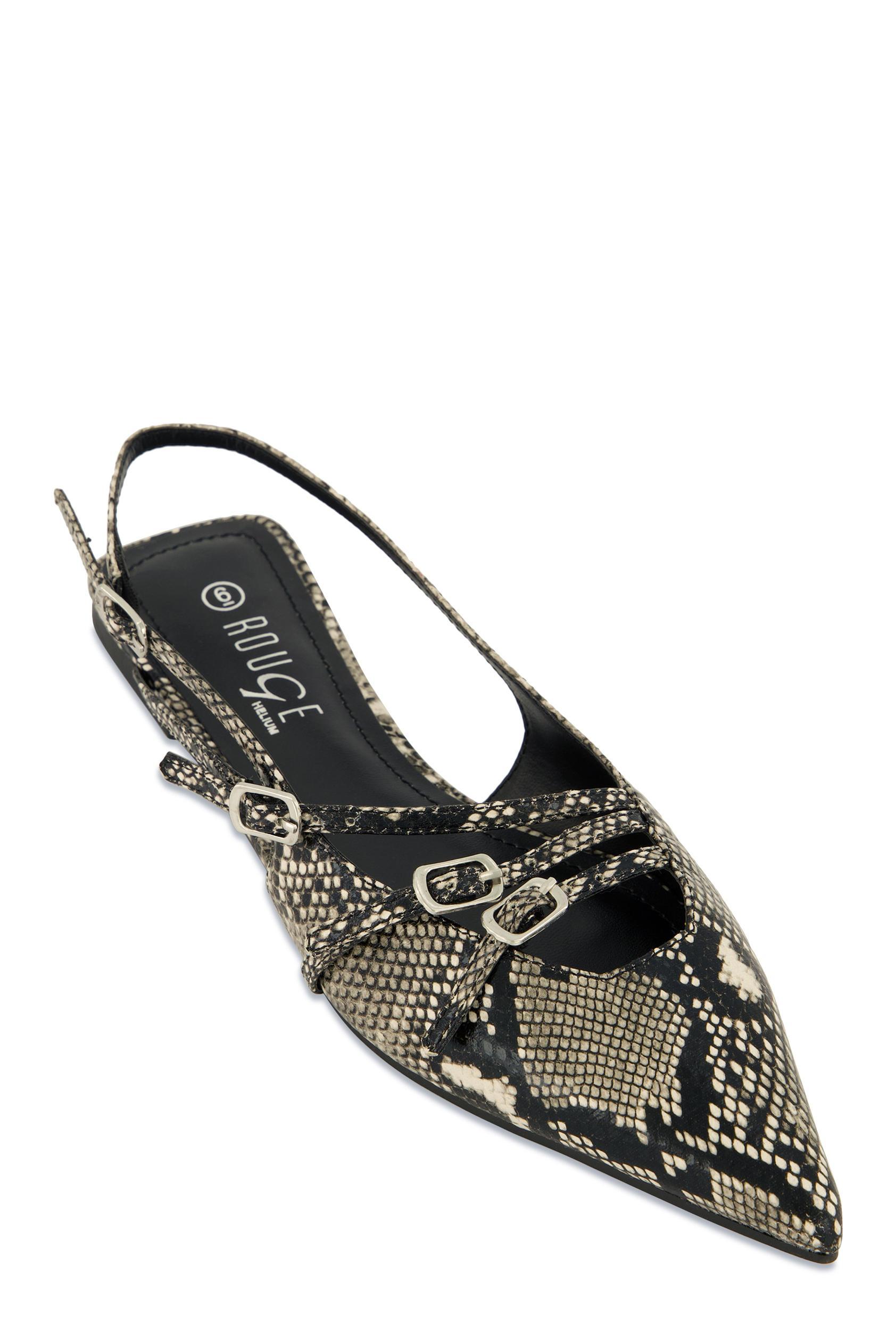 Womens Slingback Buckle Flats Product Image