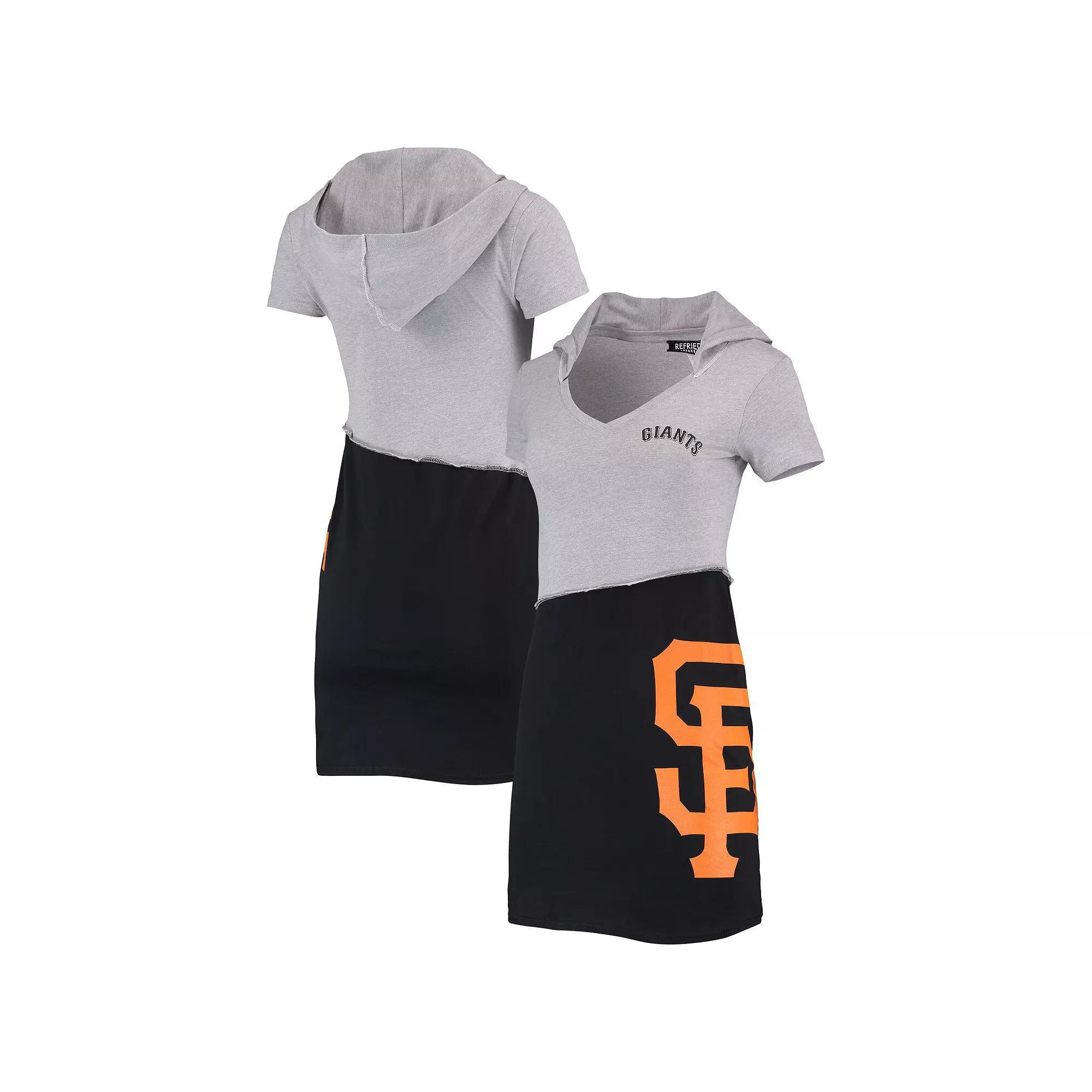 Women's Refried Apparel Heathered Gray/Black San Francisco Giants Hoodie Dress, Size: Large, Grey Product Image