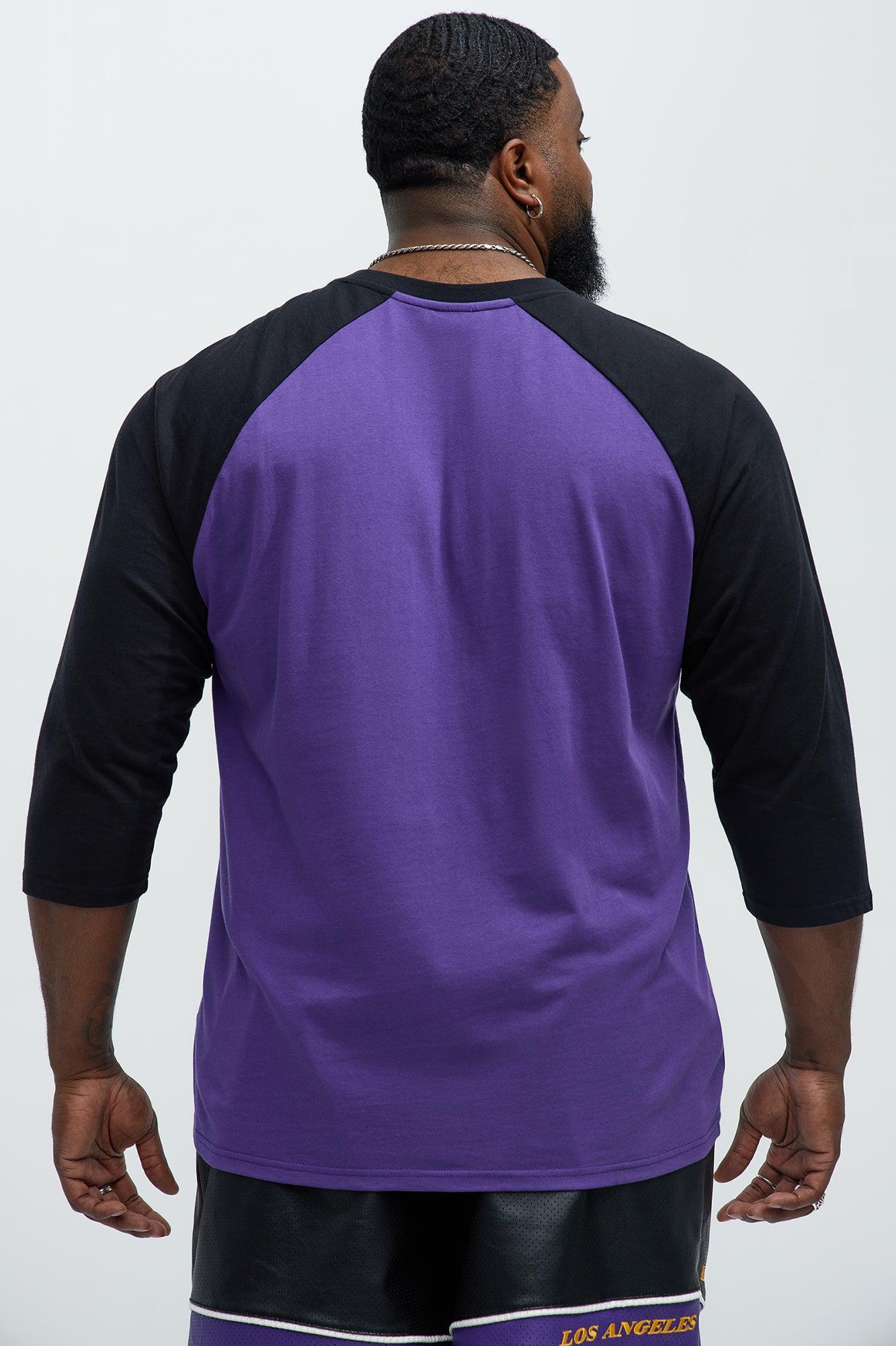 Lakers Fade Away 3/4 Sleeve Tee - Purple Product Image