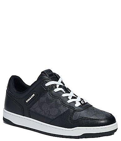 Mens Signature Leather Monogrammed Sneakers Product Image