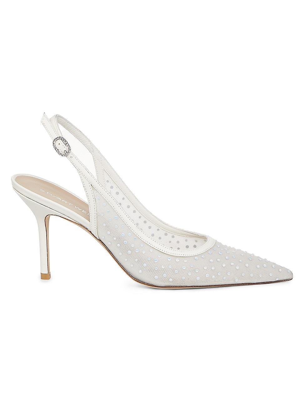 Stuart Weitzman Womens Emilia Mesh 85 Slingback High Heel Pumps Product Image
