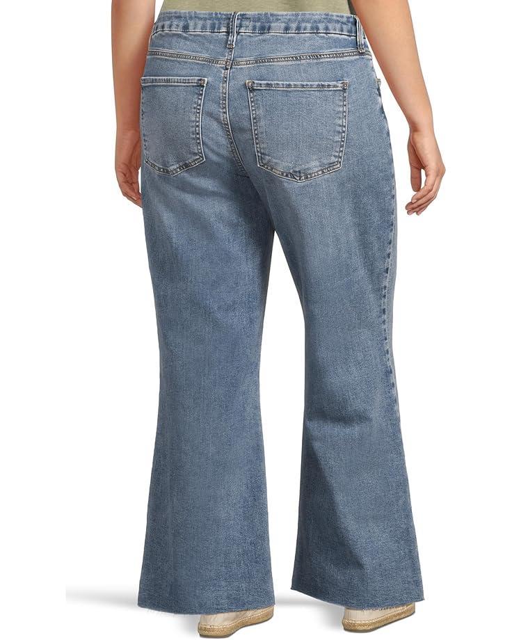 Plus Size Meg High Rise Fab Ab Wide Leg Raw Hem Product Image