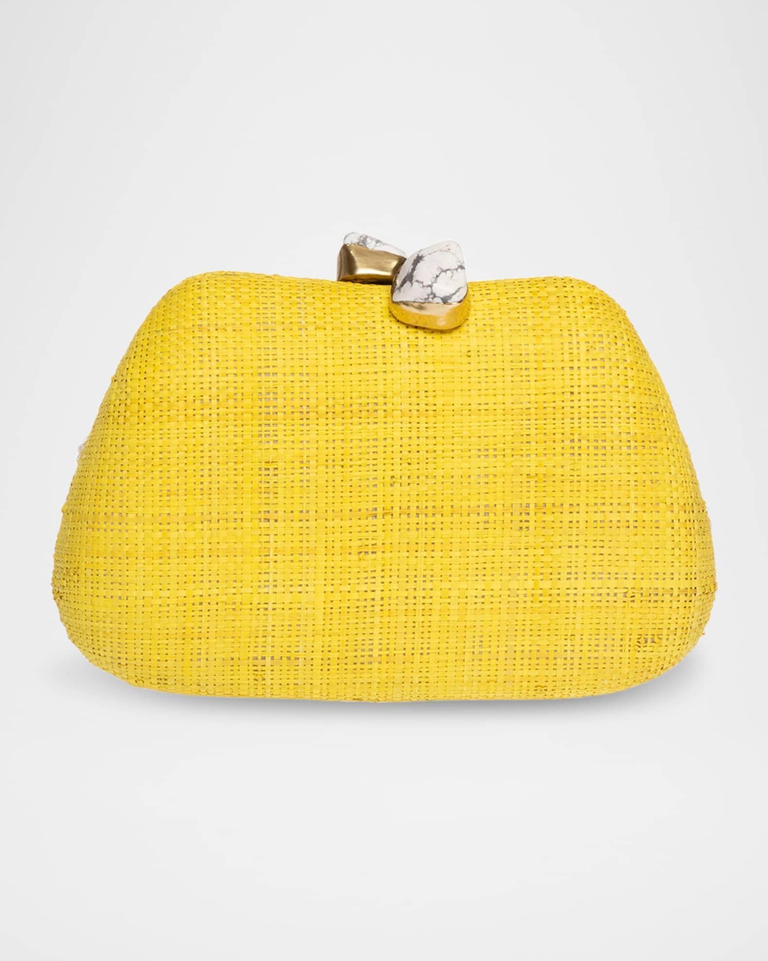 Tamu Flower Raffia Clutch Bag Product Image