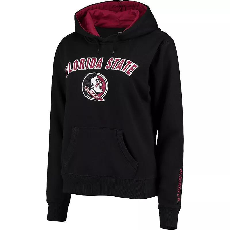 Women's Black Florida State Seminoles Arch & Logo 1 Pullover Hoodie, Size: Medium Product Image