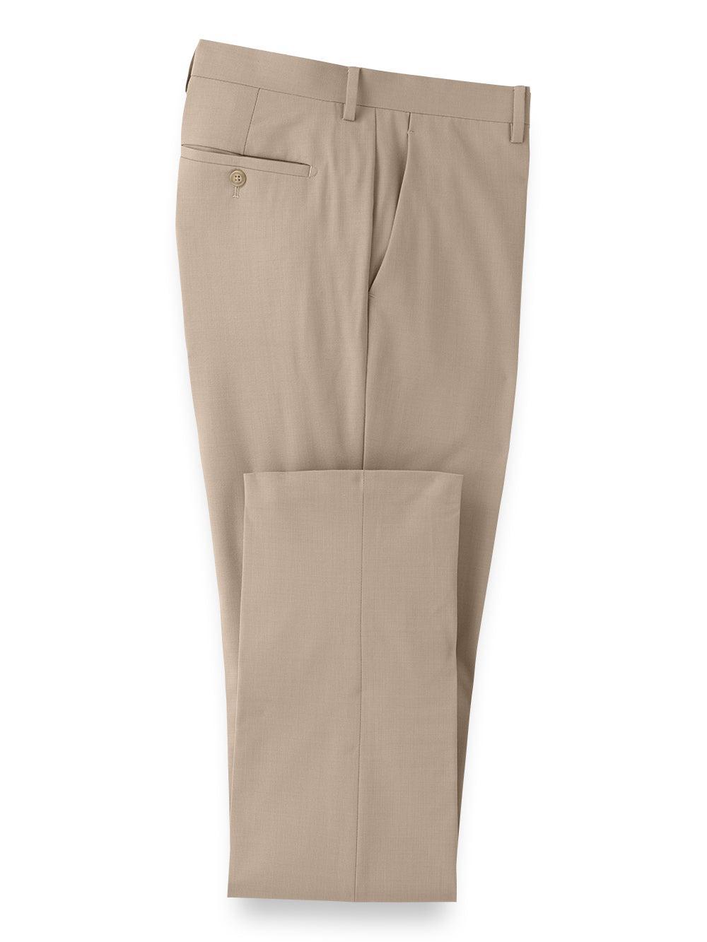 Wool Stretch Bengaline Suit Pants - Light Tan Product Image