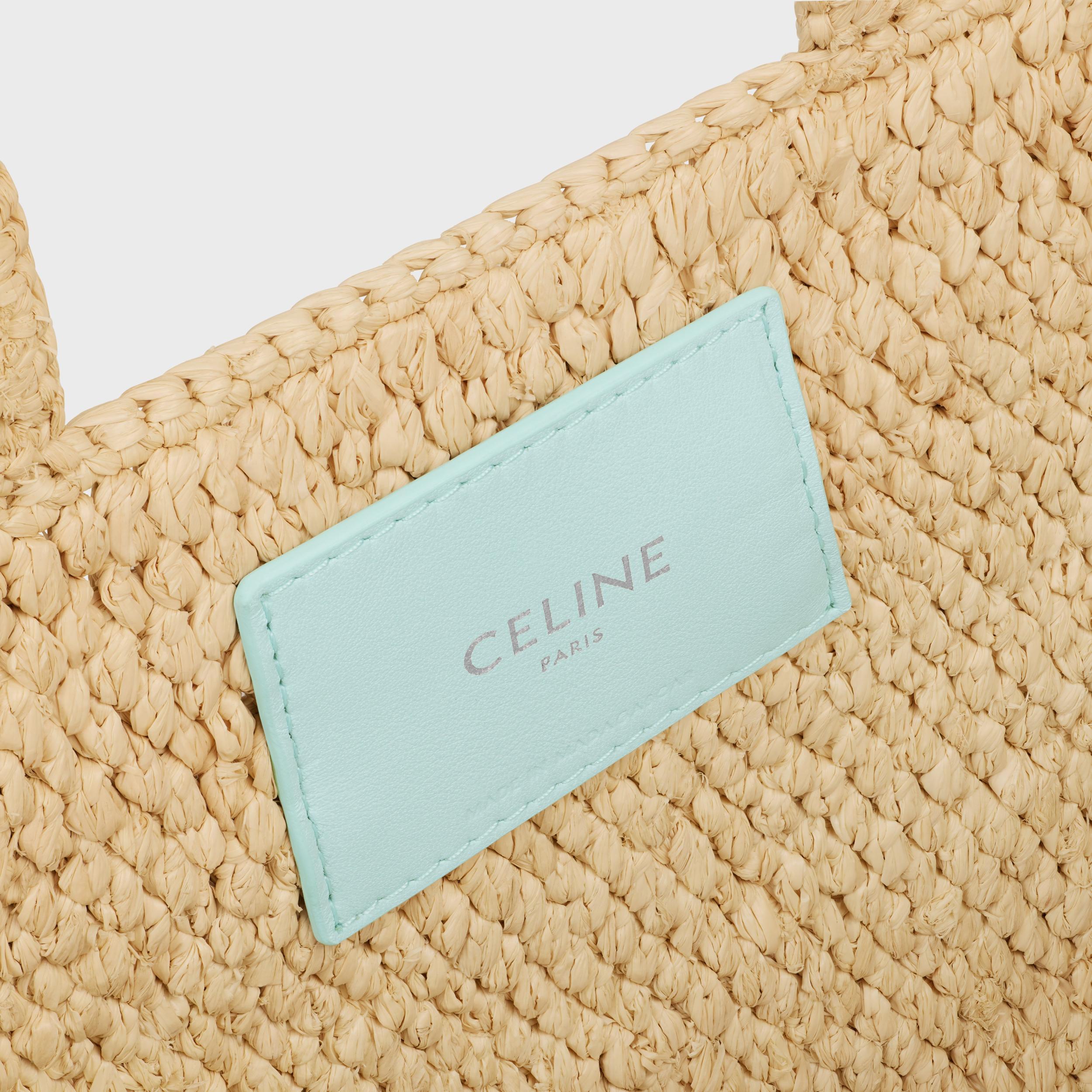 SMALL CABAS THAIS IN Raffia and calfskin Product Image