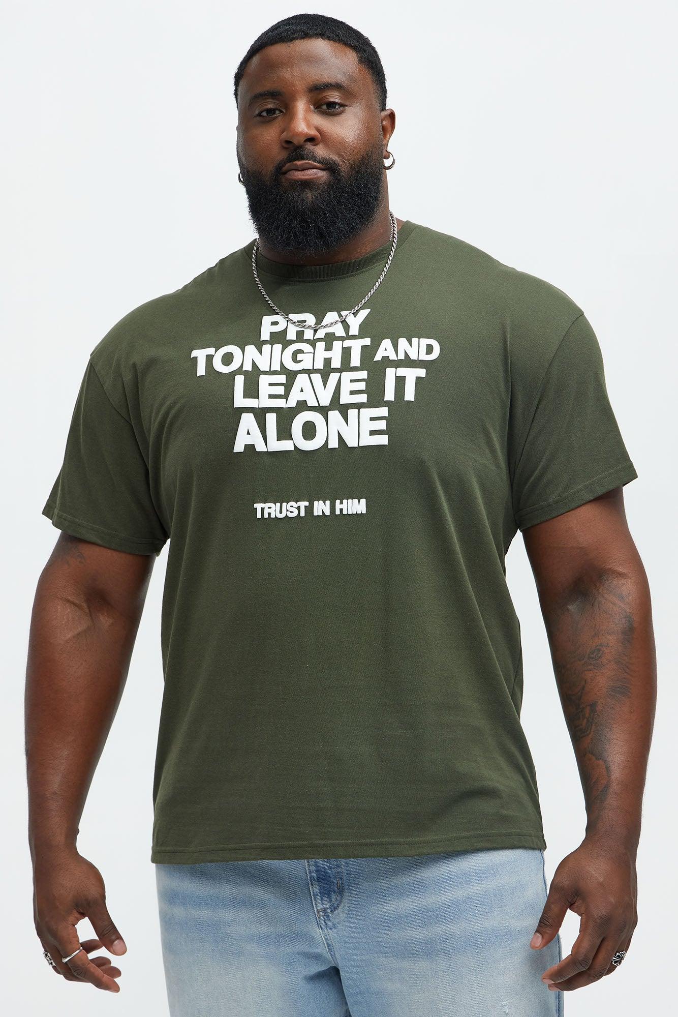 Pray Tonight Short Sleeve Tee - Dark Olive Product Image