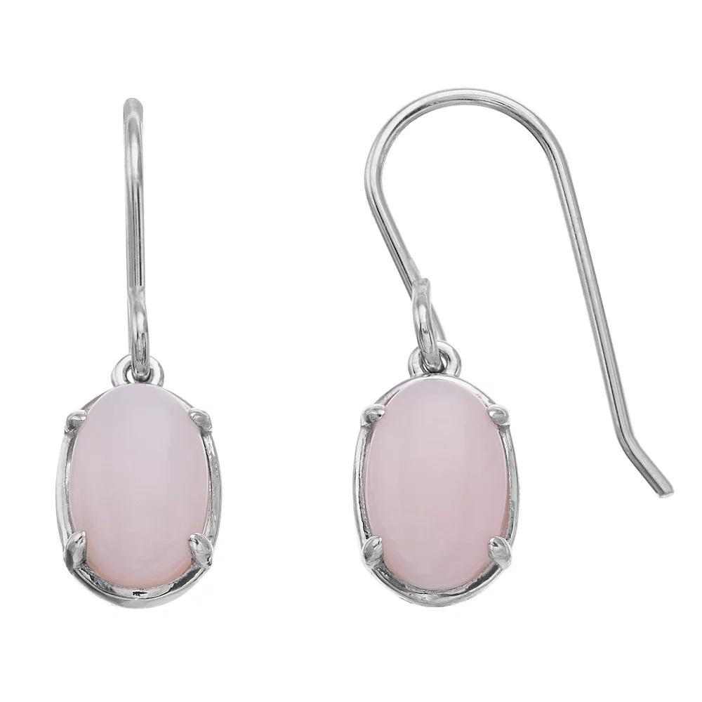 SIRI USA by TJM Sterling Silver Pink Opal Drop Earrings, Women's Product Image