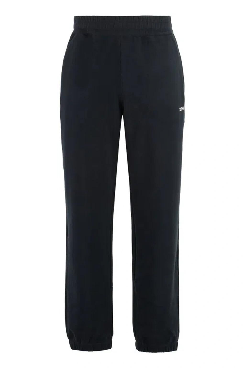 ZEGNA Z  Logo-printed Elasticated Waist Joggers In Black Product Image