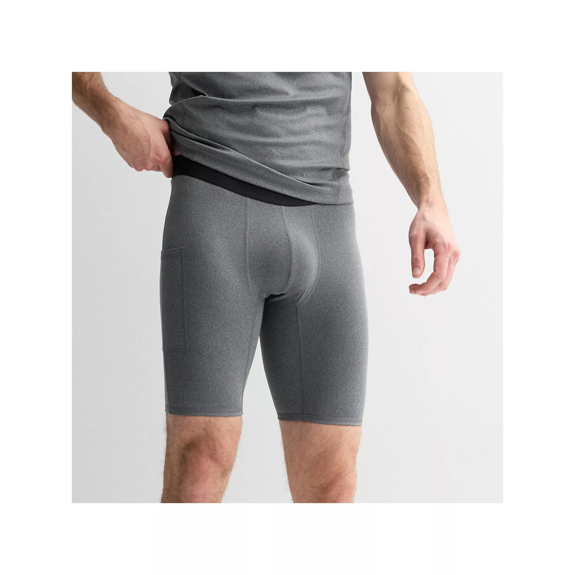 Men's Tek Gear® Base Layer Shorts, Size: Medium, Grey Texture Product Image