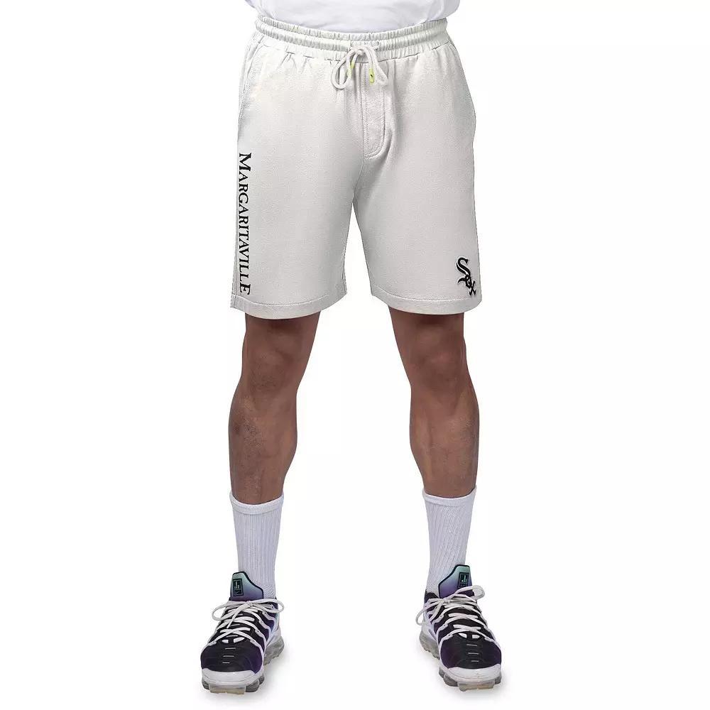 Men's Margaritaville Light Blue New York Yankees Peached French Terry Shorts, Size: 2XL Product Image