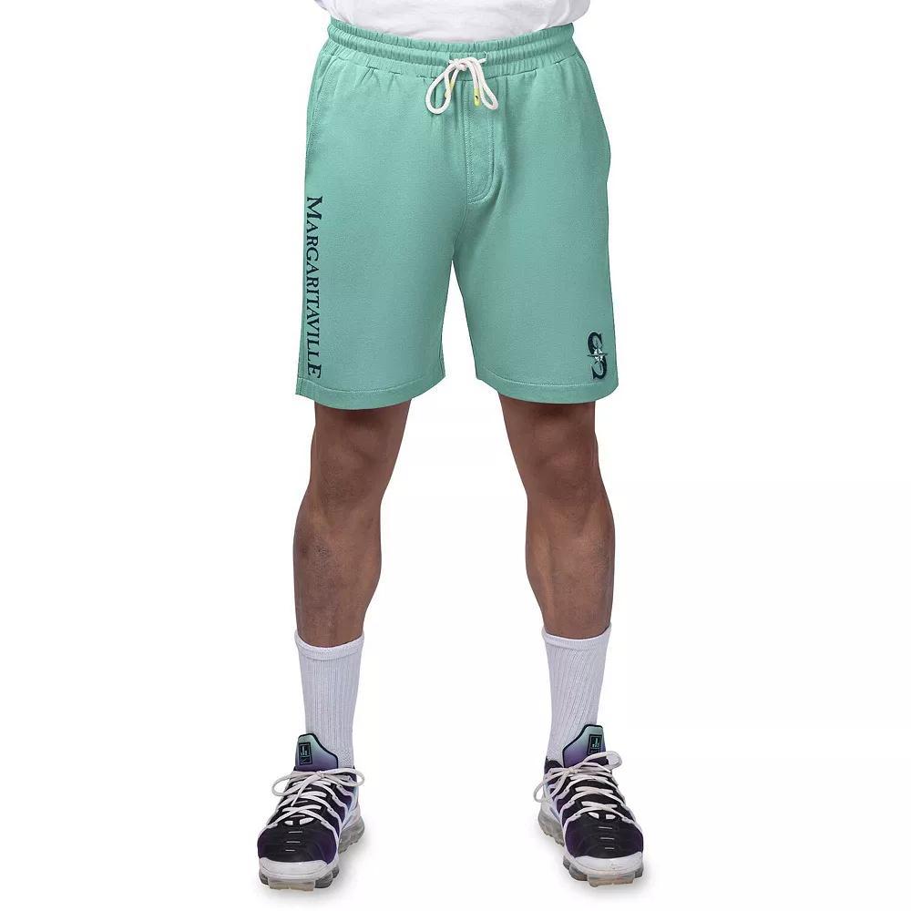 Men's Margaritaville Light Blue New York Yankees Peached French Terry Shorts, Size: 2XL Product Image