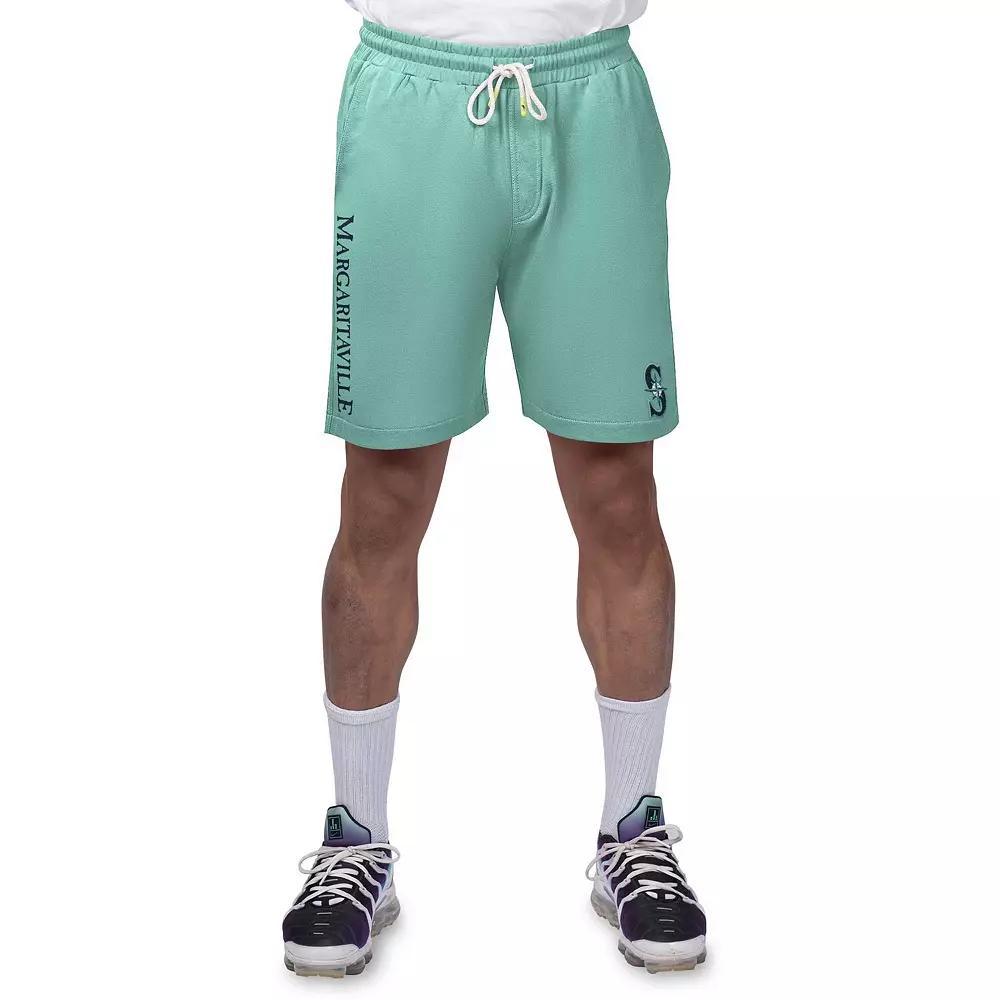 Men's Margaritaville Light Blue New York Yankees Peached French Terry Shorts, Size: 2XL Product Image
