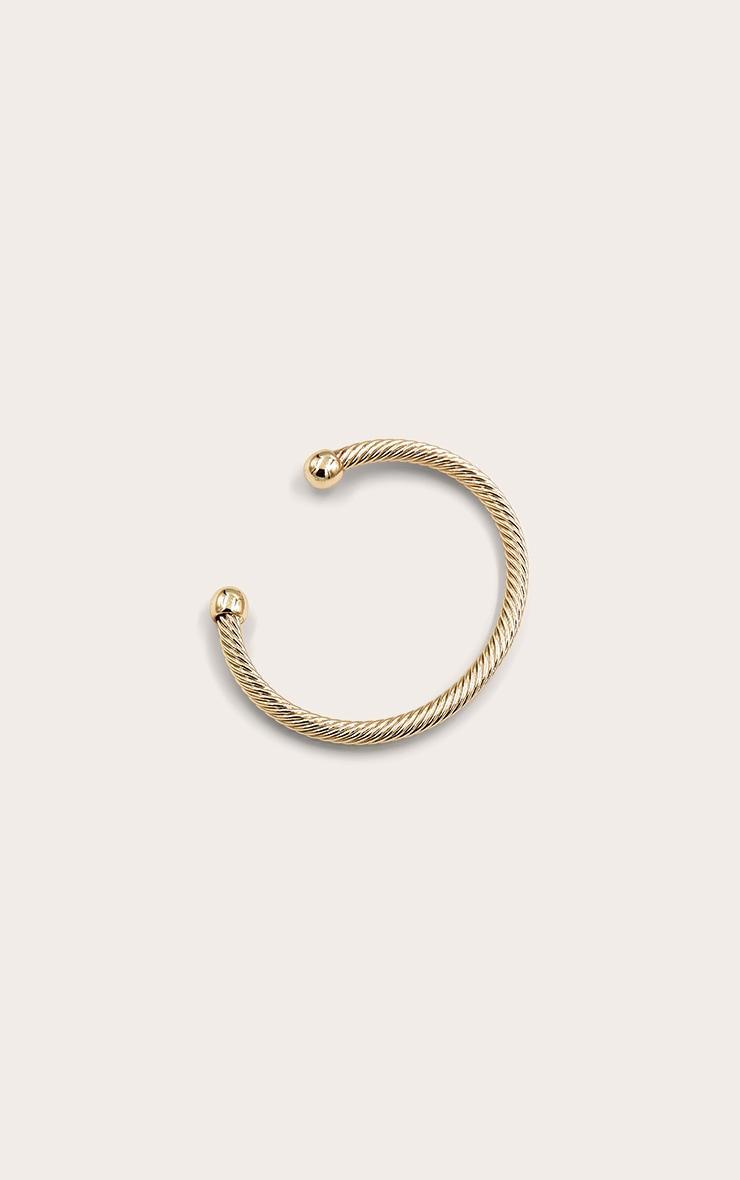Gold Textured Twisted Cuff Product Image