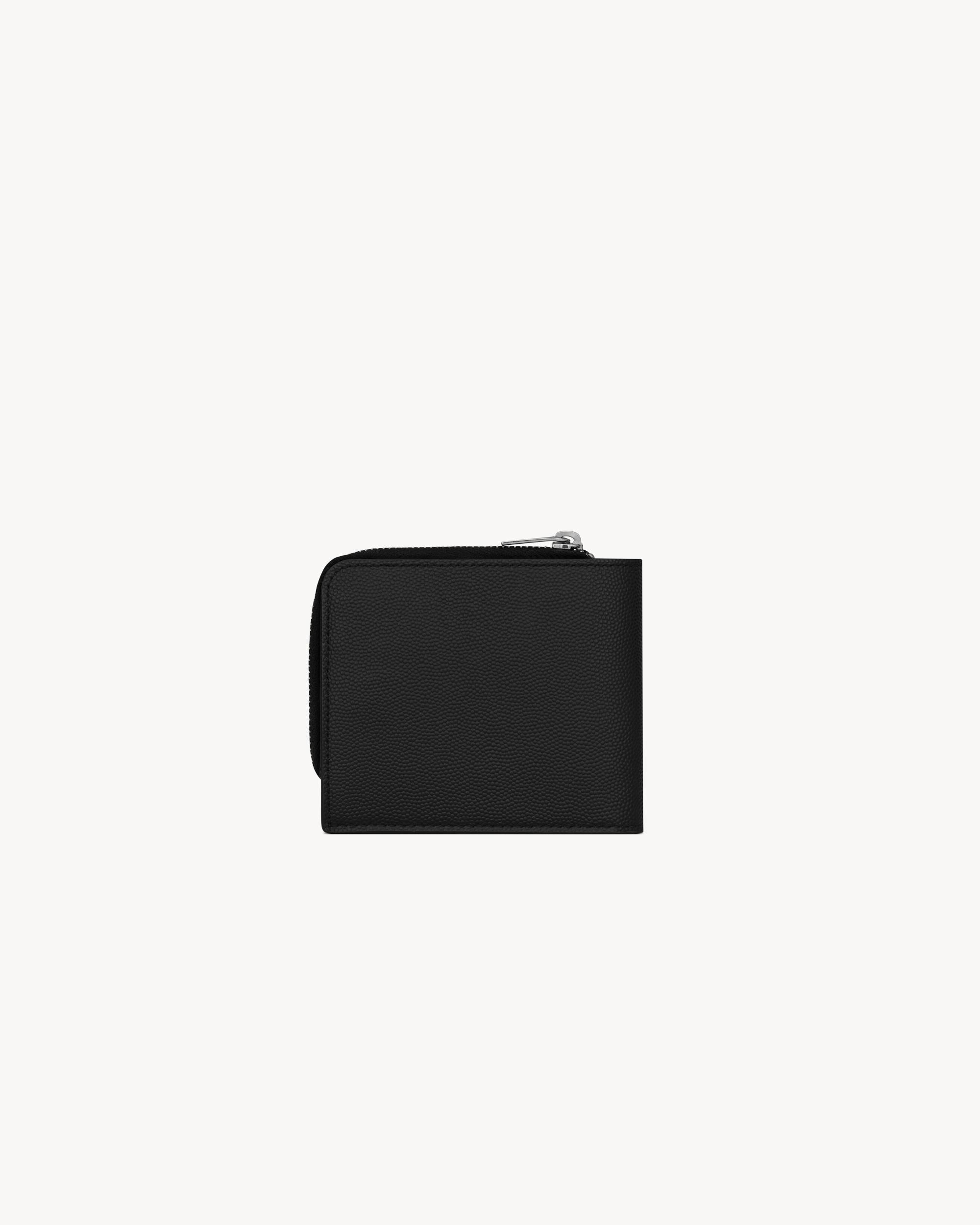 East/West zip-around wallet in grain de poudre leather Product Image