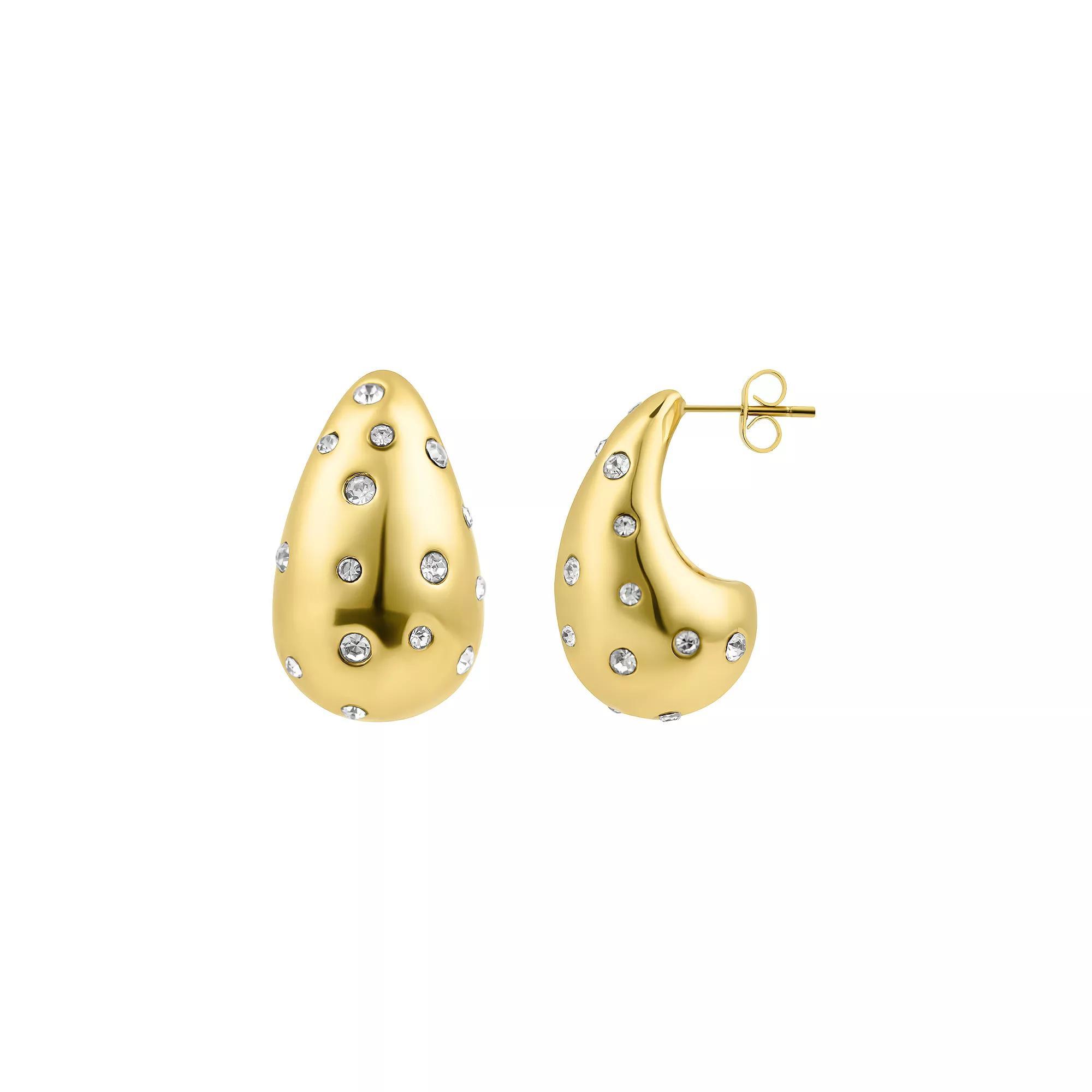Adornia Crystal Teardrop Earrings, Women's, Gold Tone Product Image