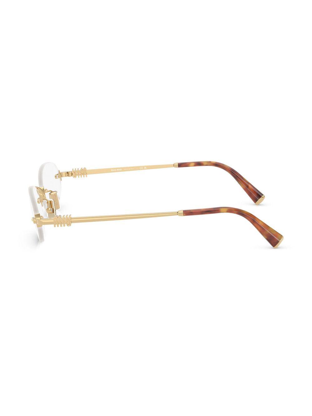 logo-plaque round-frame glasses Product Image