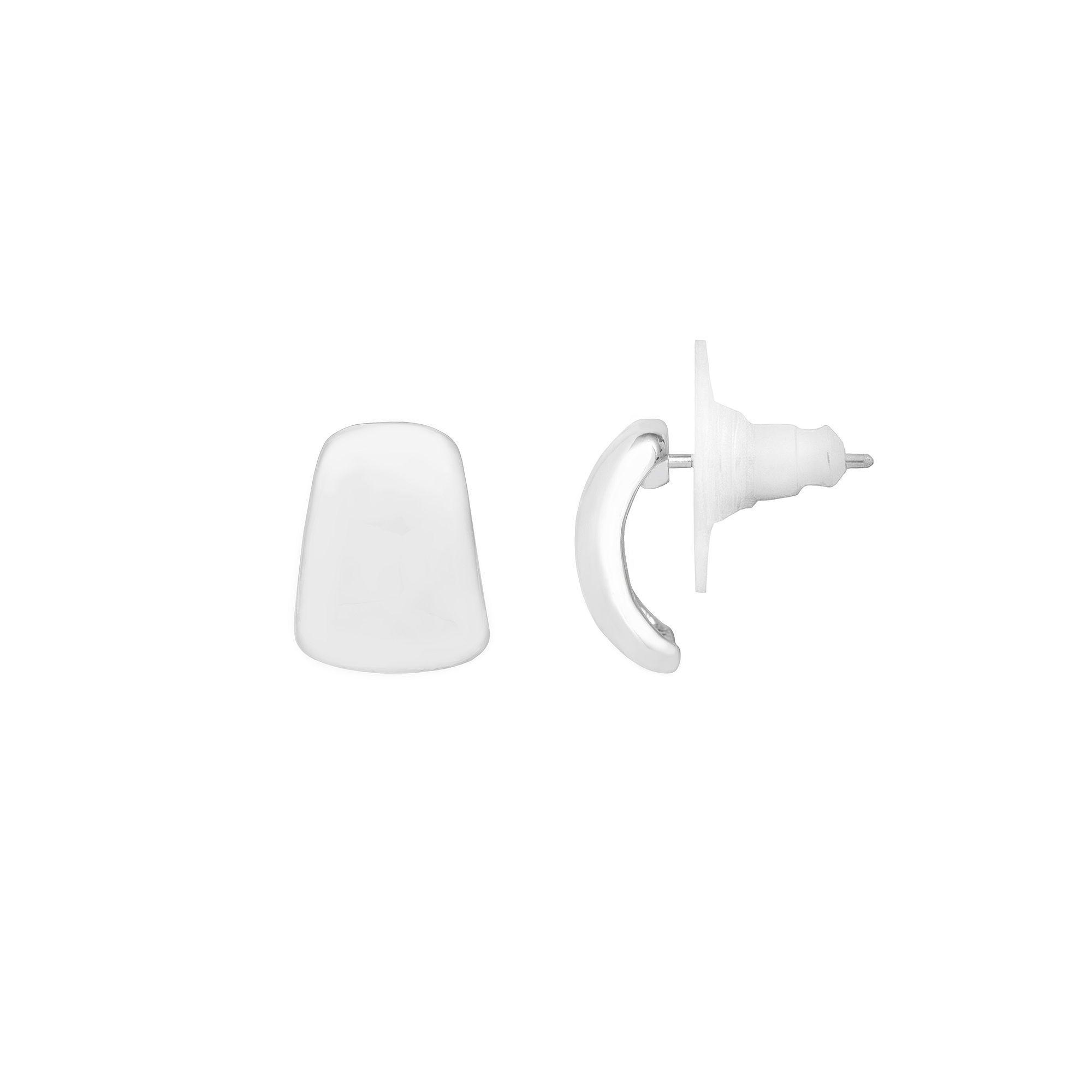 LC Lauren Conrad Silver Tone Curved Geometric Stud Earrings, Women's, None Product Image