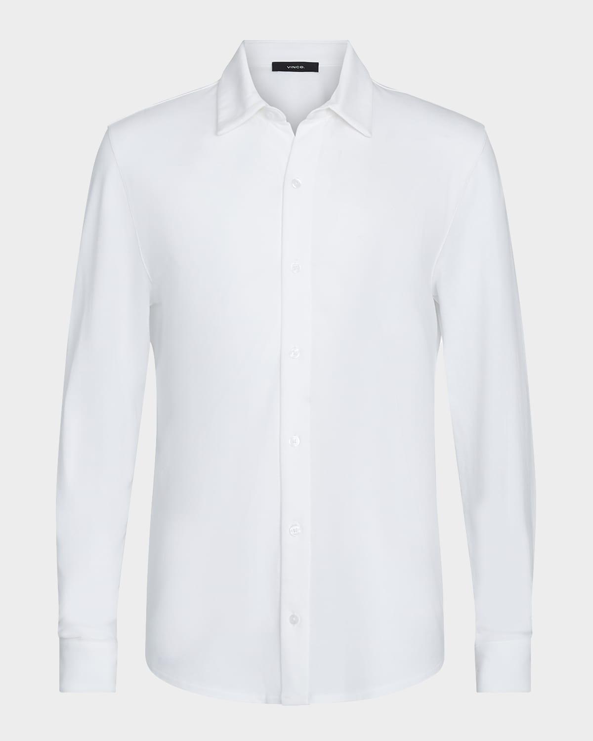 Mens Pique Button-Down Shirt Product Image