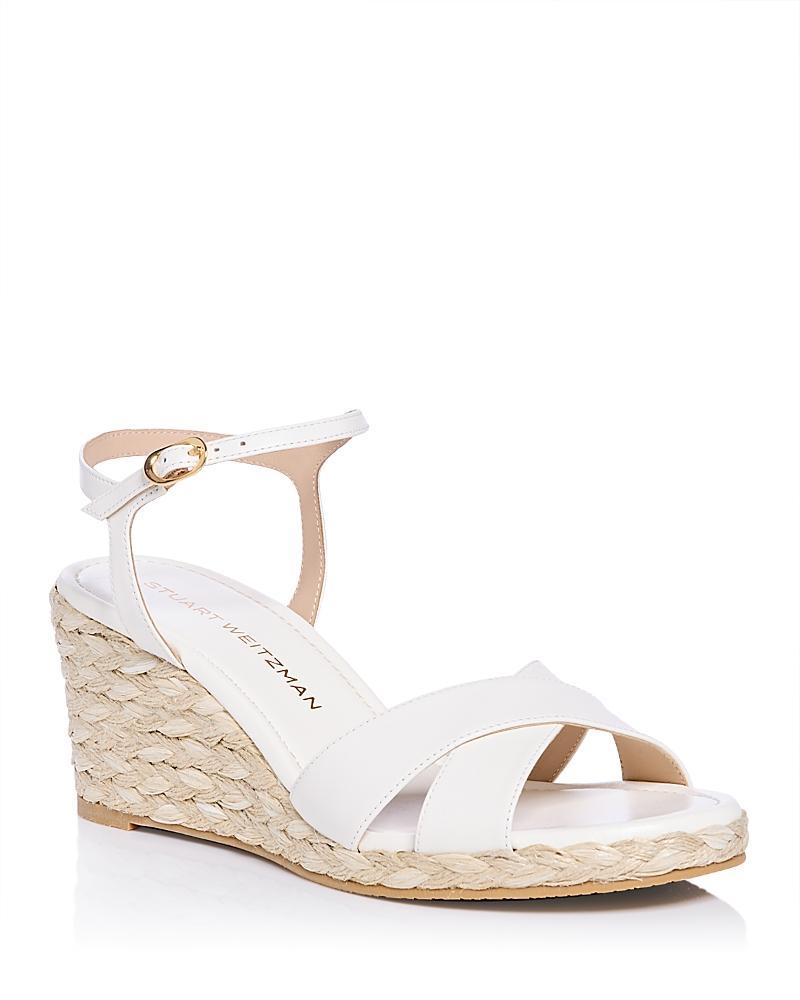 Womens Dayna Metallic-Leather Espadrille Wedges Product Image