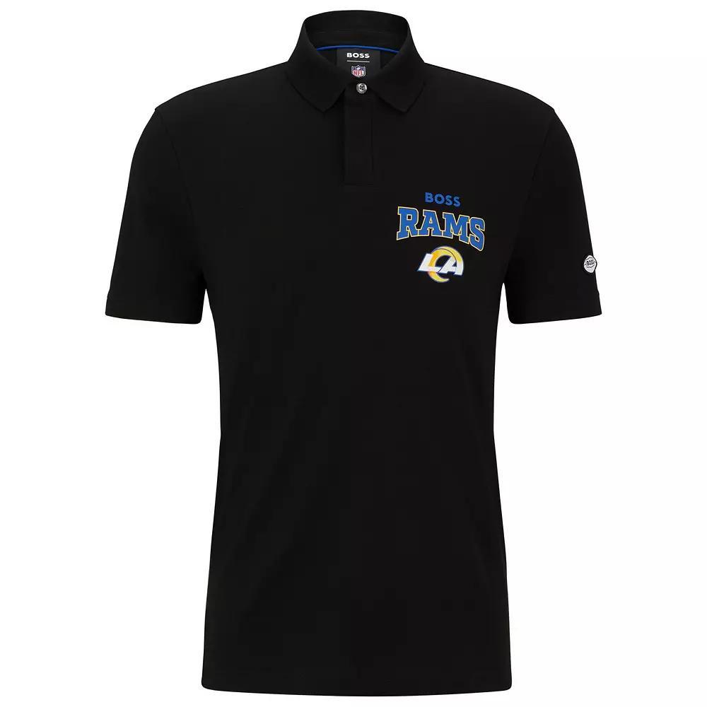 Men's BOSS X NFL  Black/White Las Vegas Raiders Punter Polo, Size: 2XL, Lvr Black Product Image