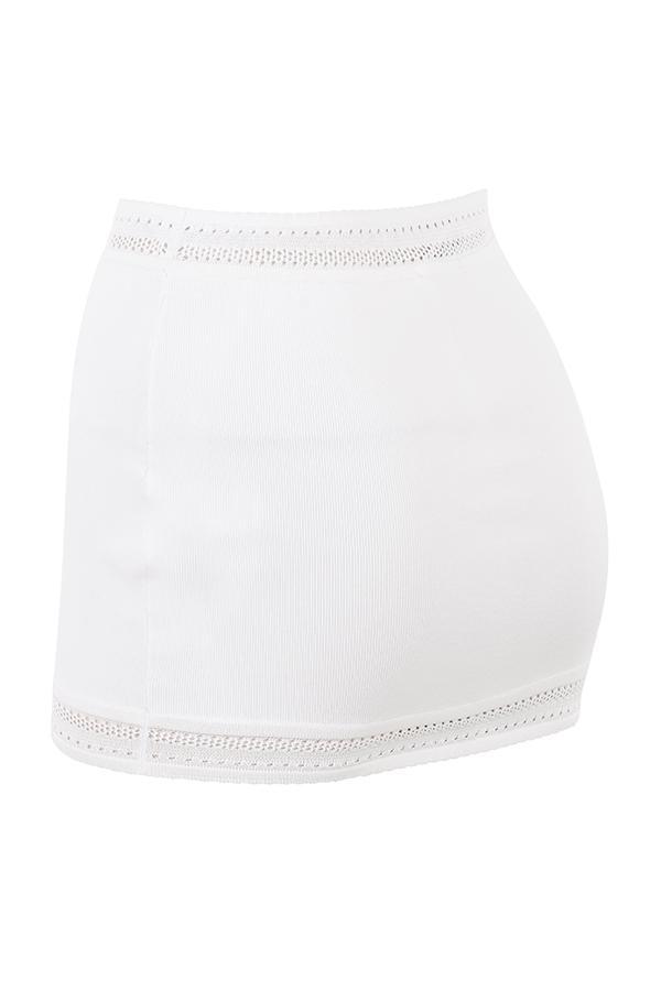 Sarelle  ivory dainty knit mini skirt Product Image