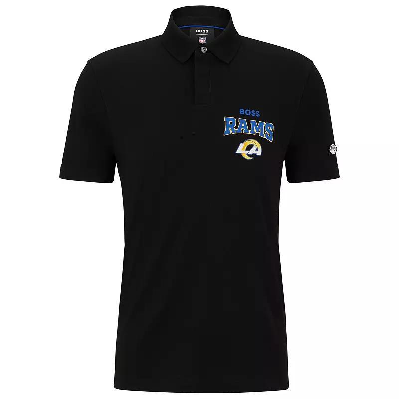 Men's BOSS X NFL  Black/White Las Vegas Raiders Punter Polo, Size: 2XL, Lvr Black Product Image