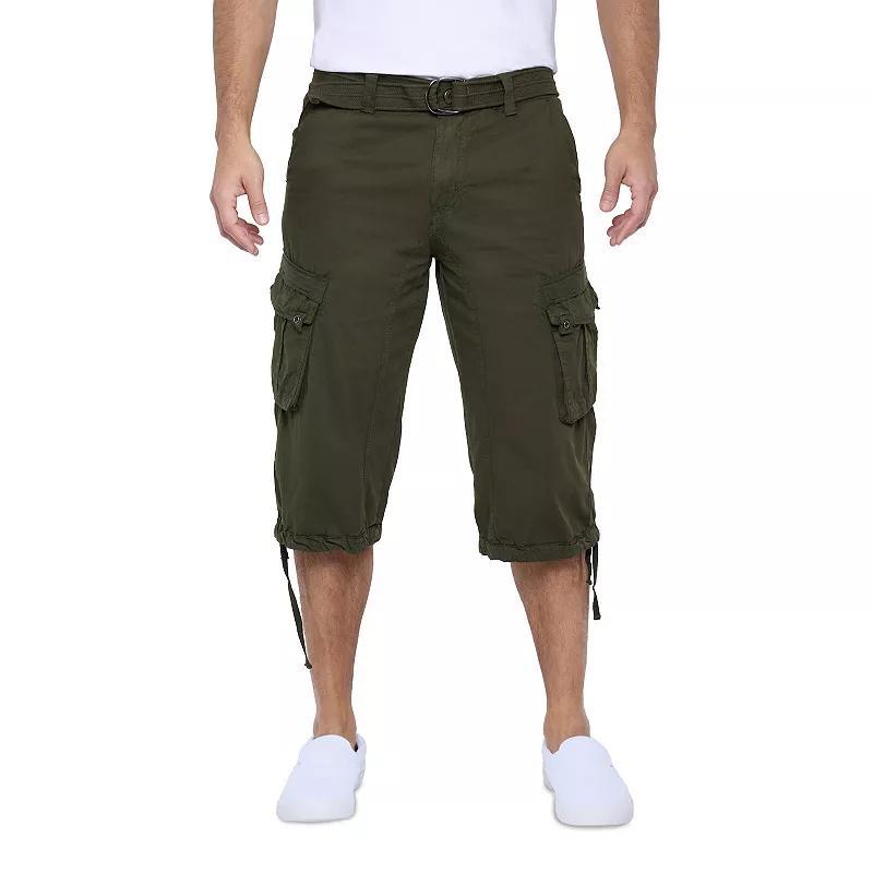 Men's Xray Messenger Belted Cargo Shorts, Size: 36, Black Camo Product Image