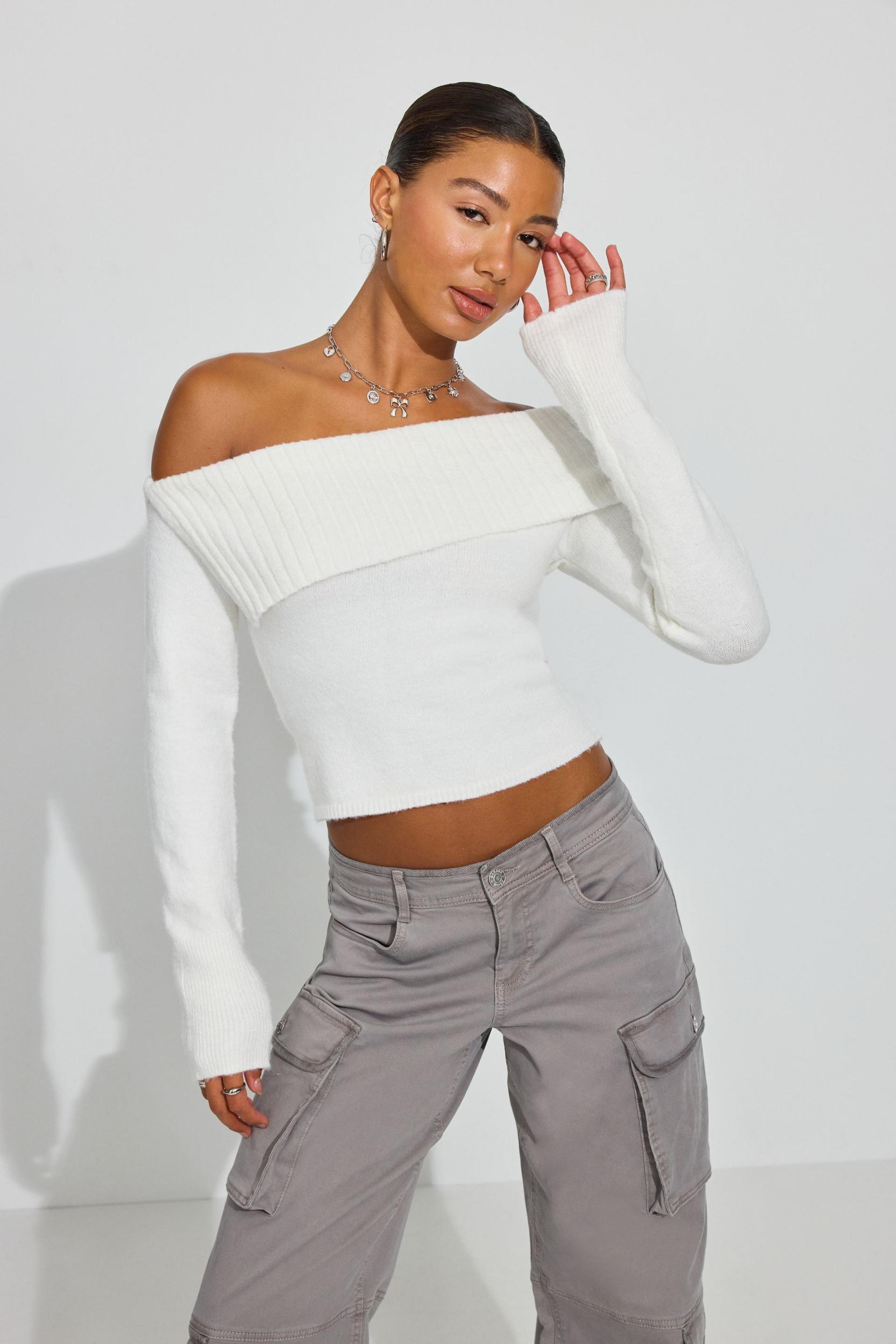Waffle Off Shoulder Top Product Image