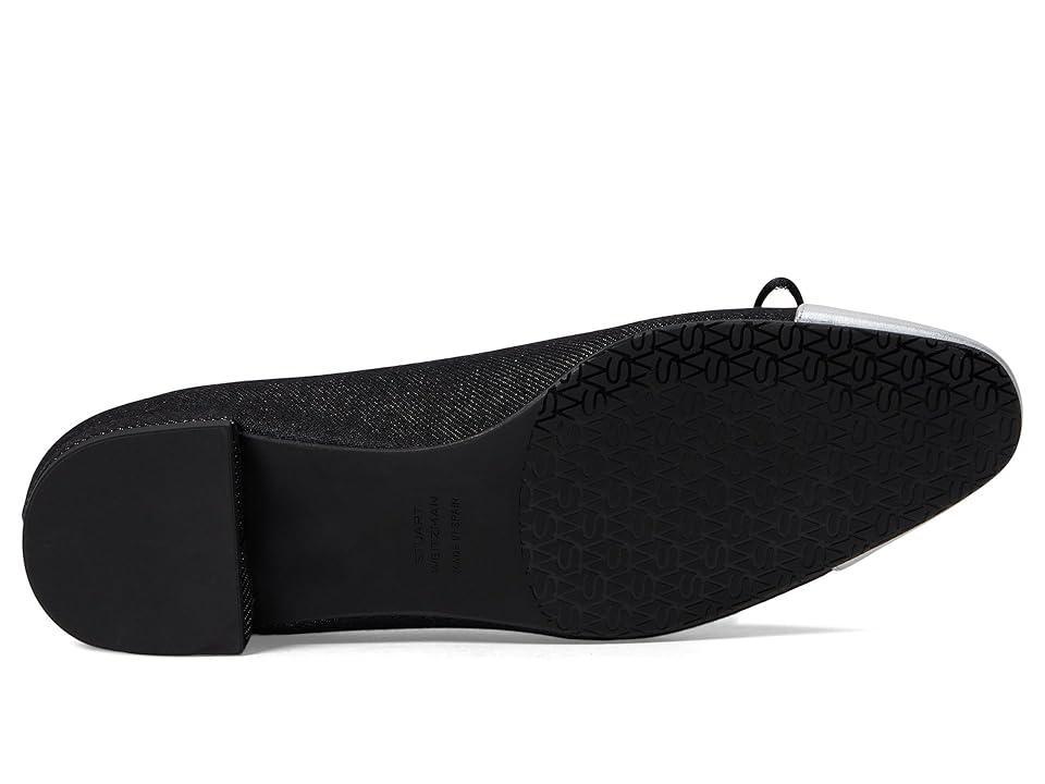 Womens Sleek Bow Denim Ballerina Flats Product Image