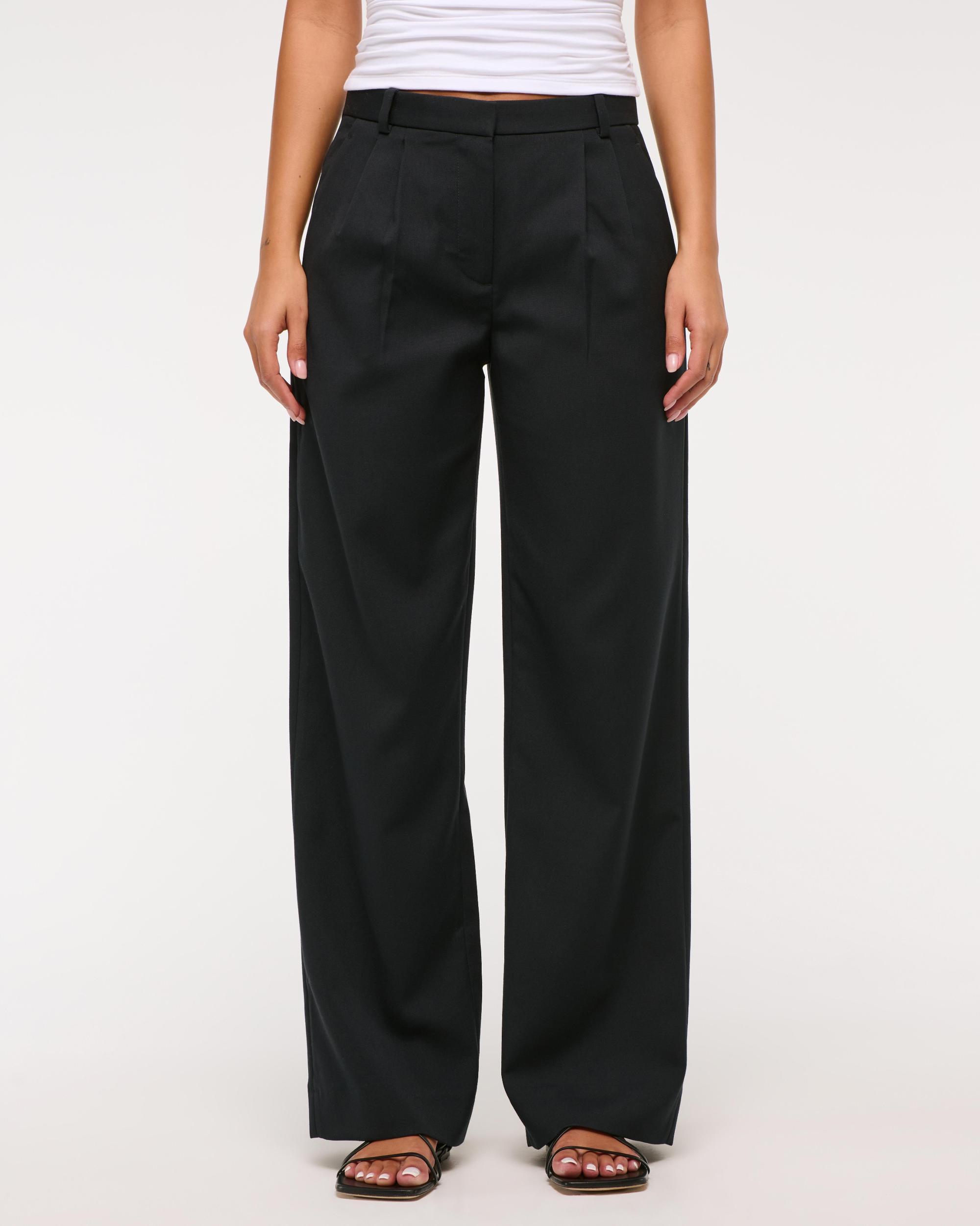 A&F Sloane Low Rise Tailored Wide Leg Pant Product Image
