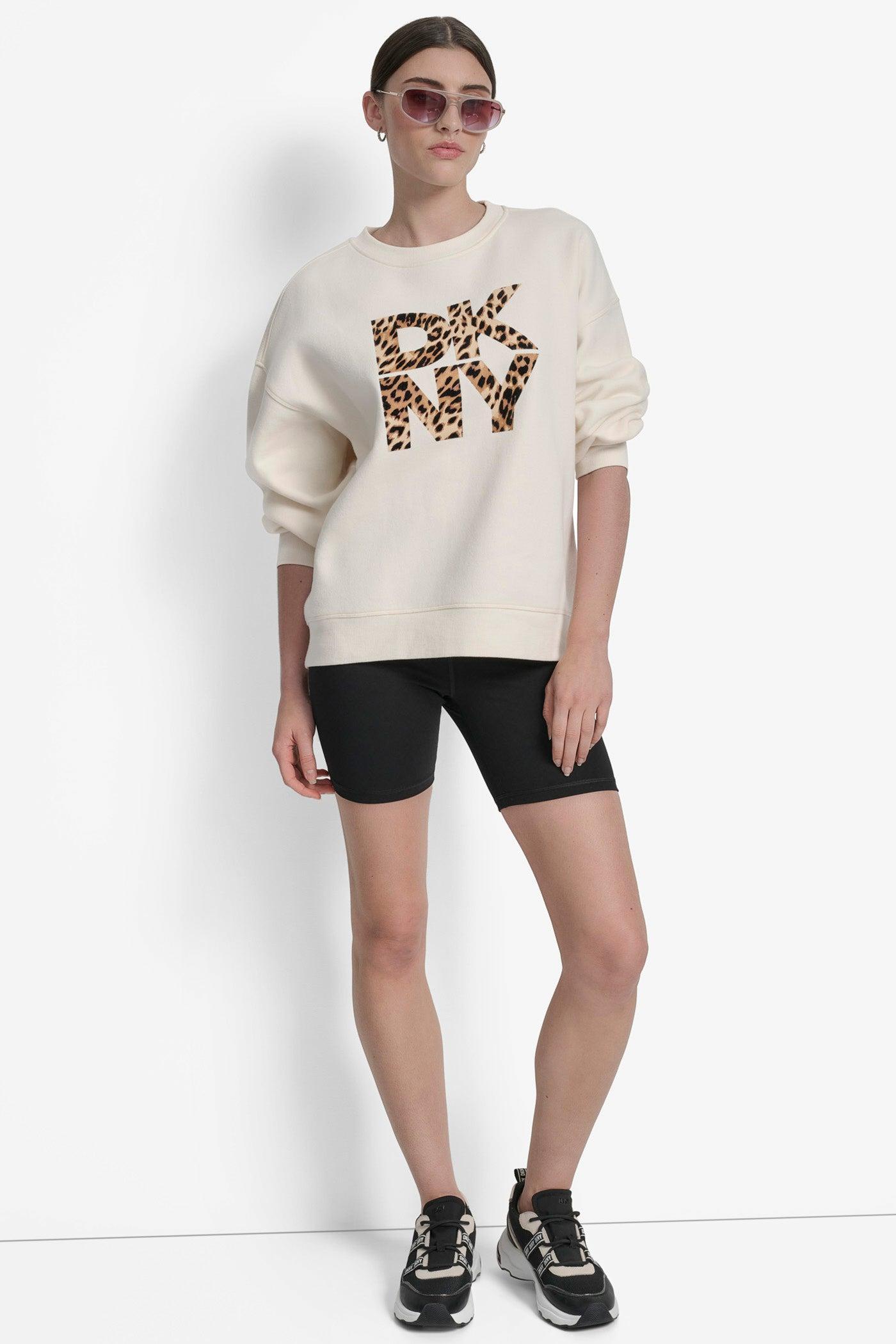DKNY STACKED ANIMAL PRINT FLOCKING LOGO LONGLINE Product Image