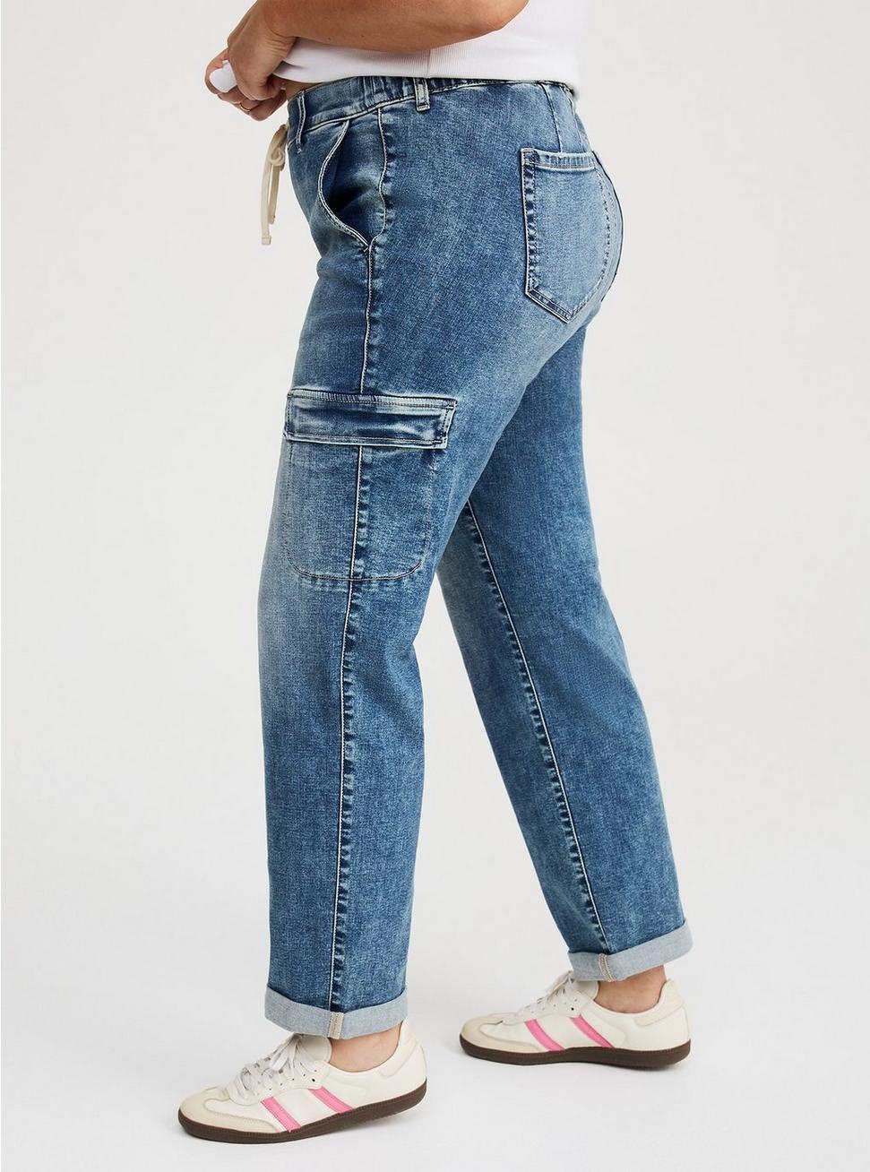 Weekend Mid-Rise Boyfriend Cargo Jean Product Image