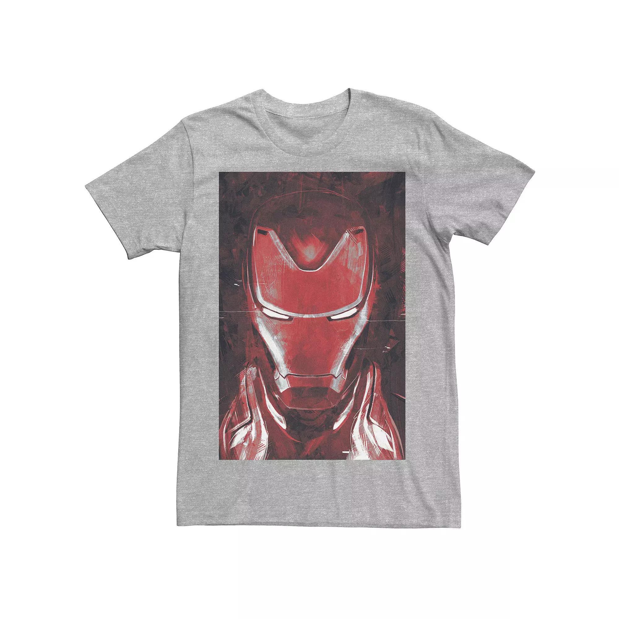 Men's Marvel Avengers Endgame Red Iron Man Portrait Graphic Tee, Size: Medium, Athletic Grey Product Image