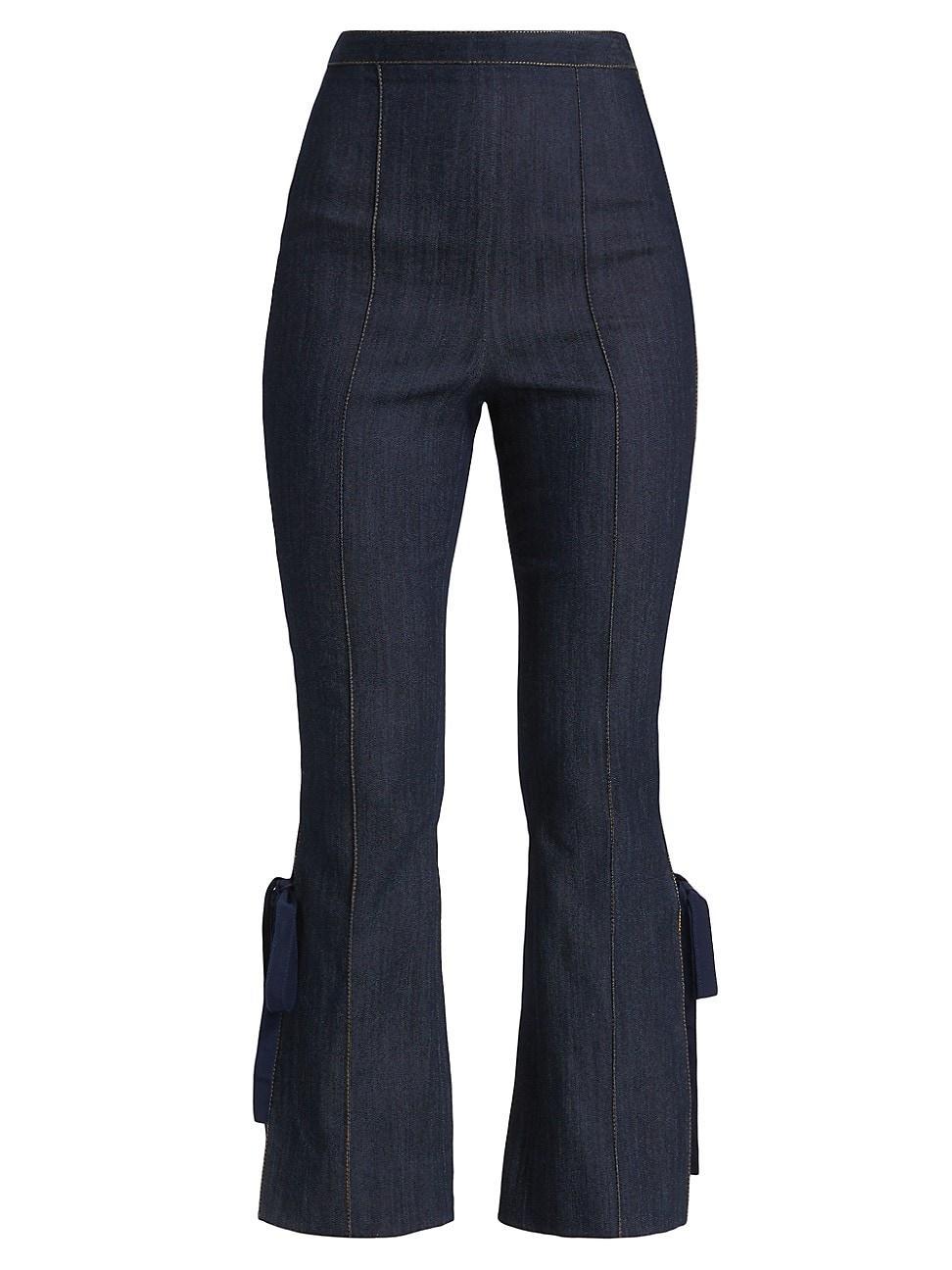 Lou Side-Split Denim Pants Product Image