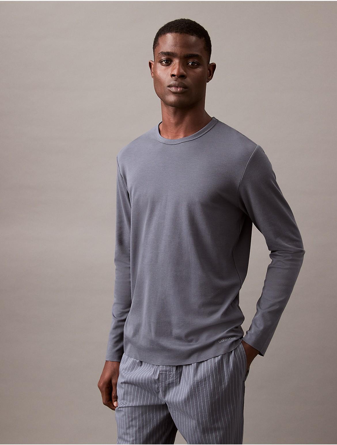 Calvin Klein Men's CK Black Sleep Slim Crewneck T-Shirt - Brown - M Product Image