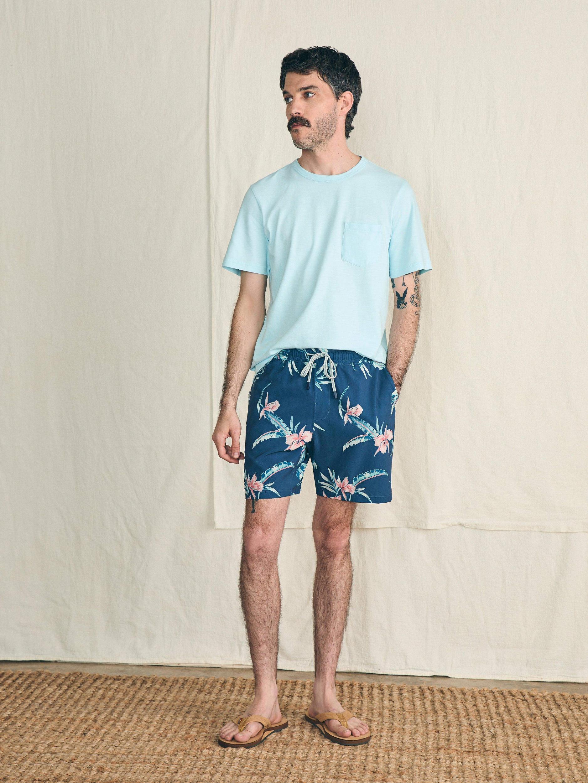Shorelite Active Swim Short (7" Inseam) - Navy Island Orchid Male Product Image