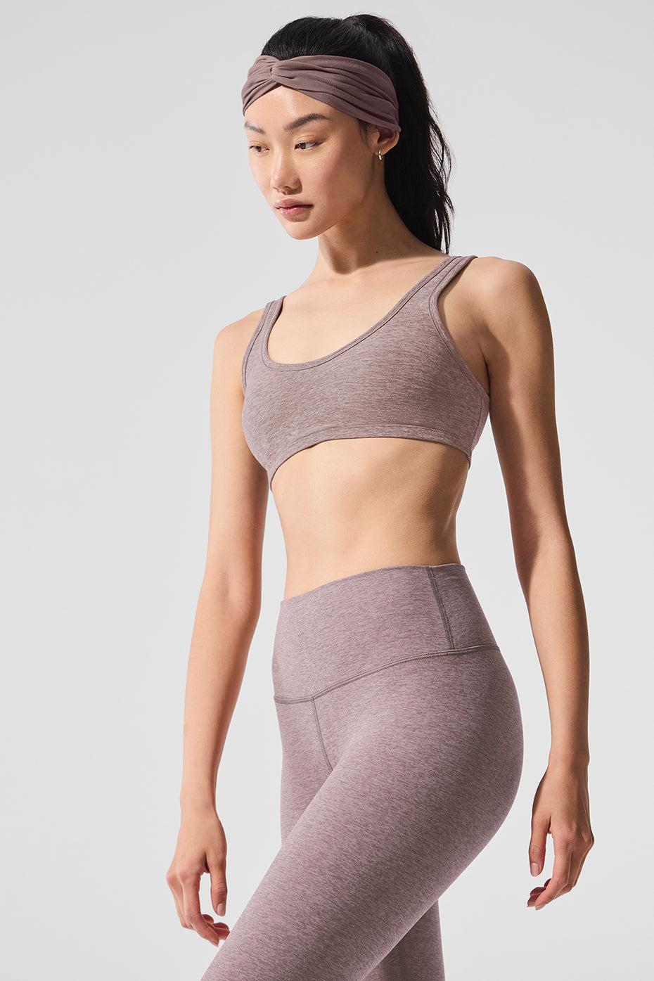 Alosoft Center Stage Bra - Dark Pink Quartz Heather Product Image
